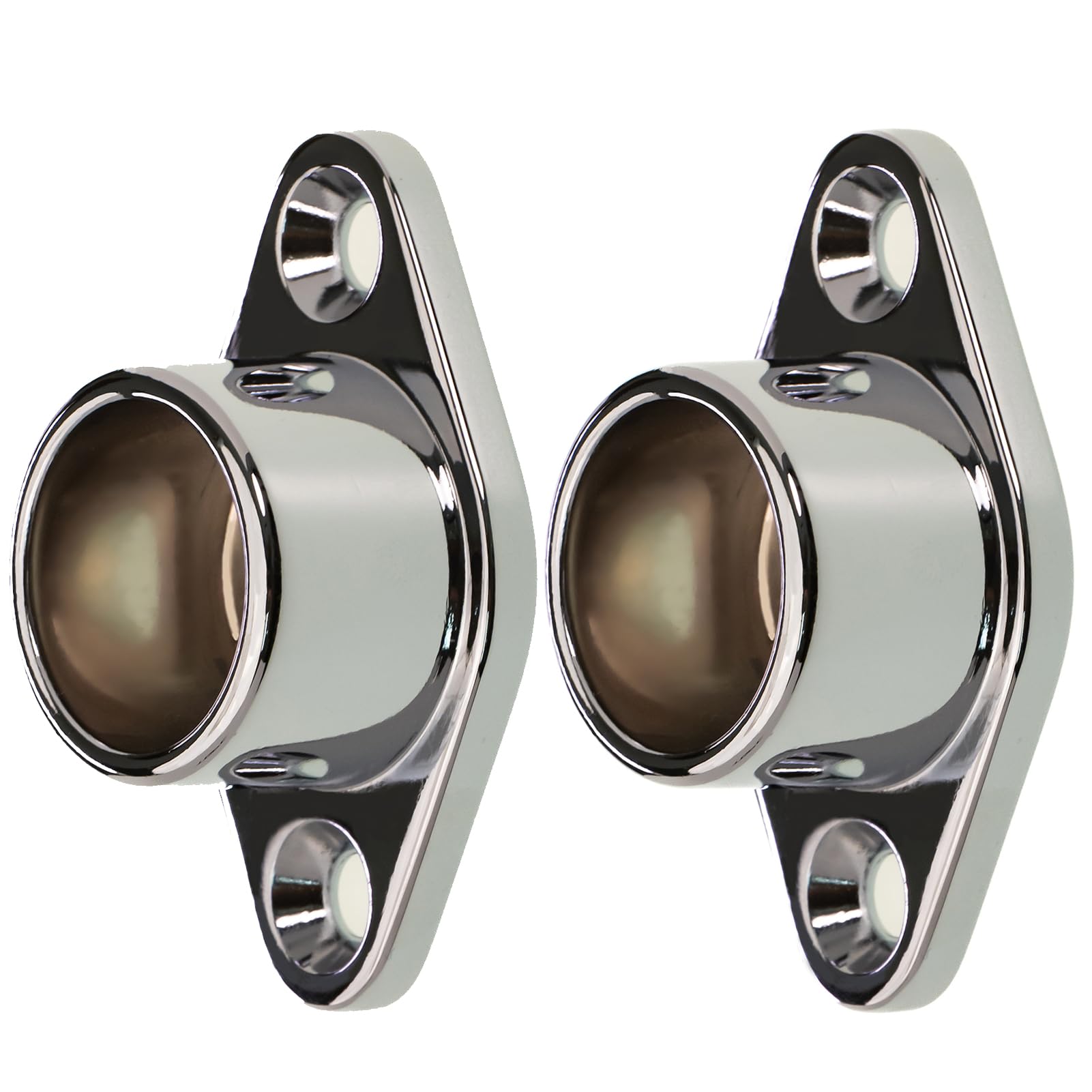trust4care 2-Pack Chrome Tension Shower Curtain Rod Bracket Closet Holders