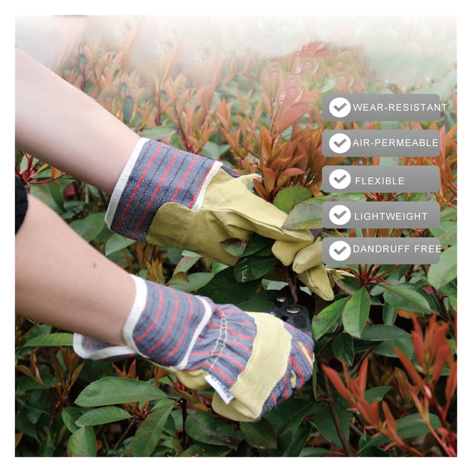 Travail En Cuir À Usage Polyvalent, Gants De Jardin, Gants À Manchette