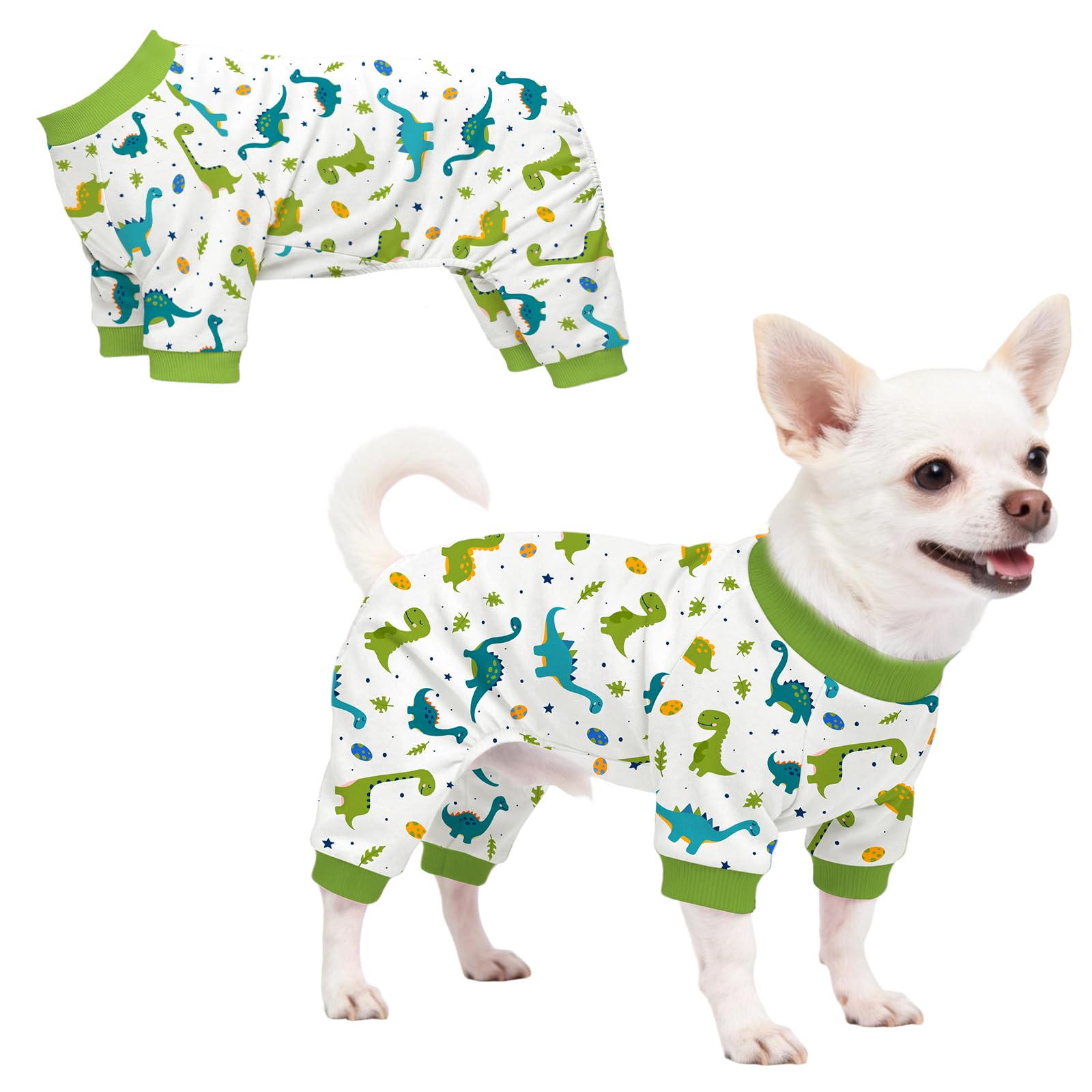 Dog Pajamas for Small Medium Dogs Recovery Suit Dog Pjs Dog Onesie Cute Soft Breathable Puppy Pajamas Pet Spring Summer Stretchy Pjs for Boy Girl - Pink Bows — view 15