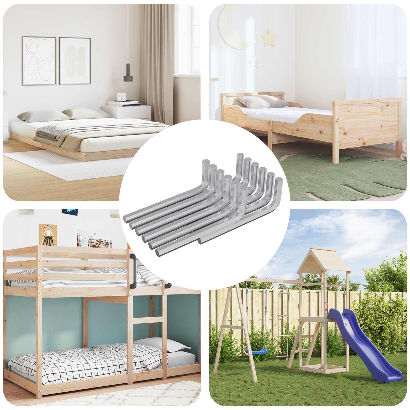 vidaXL Inbusschlüssel 1800 pcs Silber 32 x 86 mm Stahl, Robuster, Sechskant-Schlüssel, Metallwerkzeug, Handwerkzeug-Set, Mechaniker, L-förmig, Präzisionswerkzeug