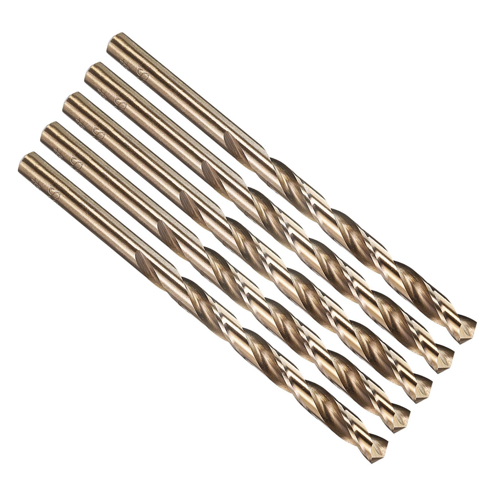 PATIKIL 5.8mm Drill Bit #1, Micro Number Small Bits 4341 High-Speed Steel 135° Gold for Soft Thin Metal Steel Wood Acrylic - 5 Pack