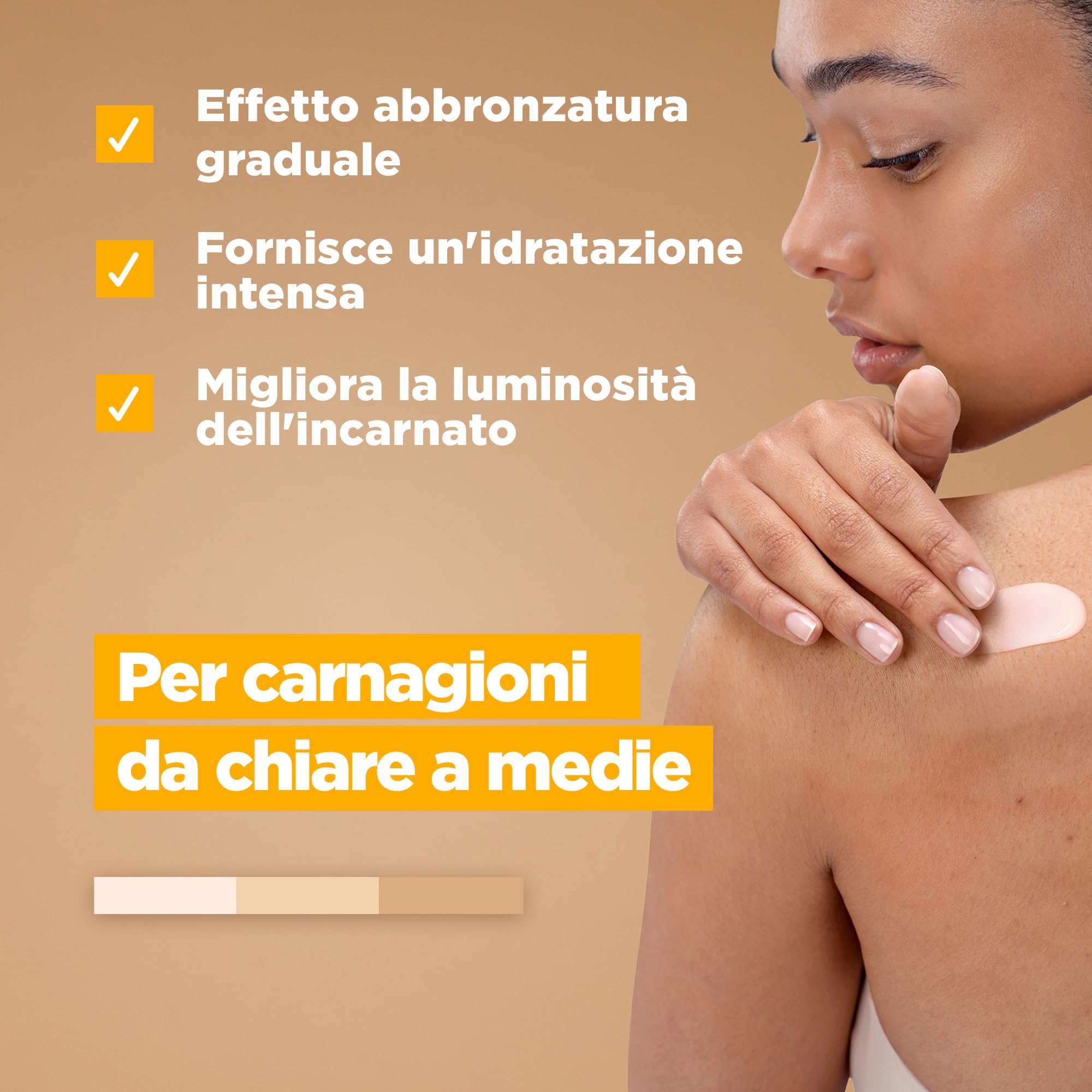 Mixa Lozione Abbronzante, Per Viso e Corpo, Per Carnagioni Chiare e Medie, Abbronzatura Progressiva e Naturale, Pelle Idratata e Luminosa, Con Glicerina e DHA Vegetale, Bright and Bronze, 250 ml
