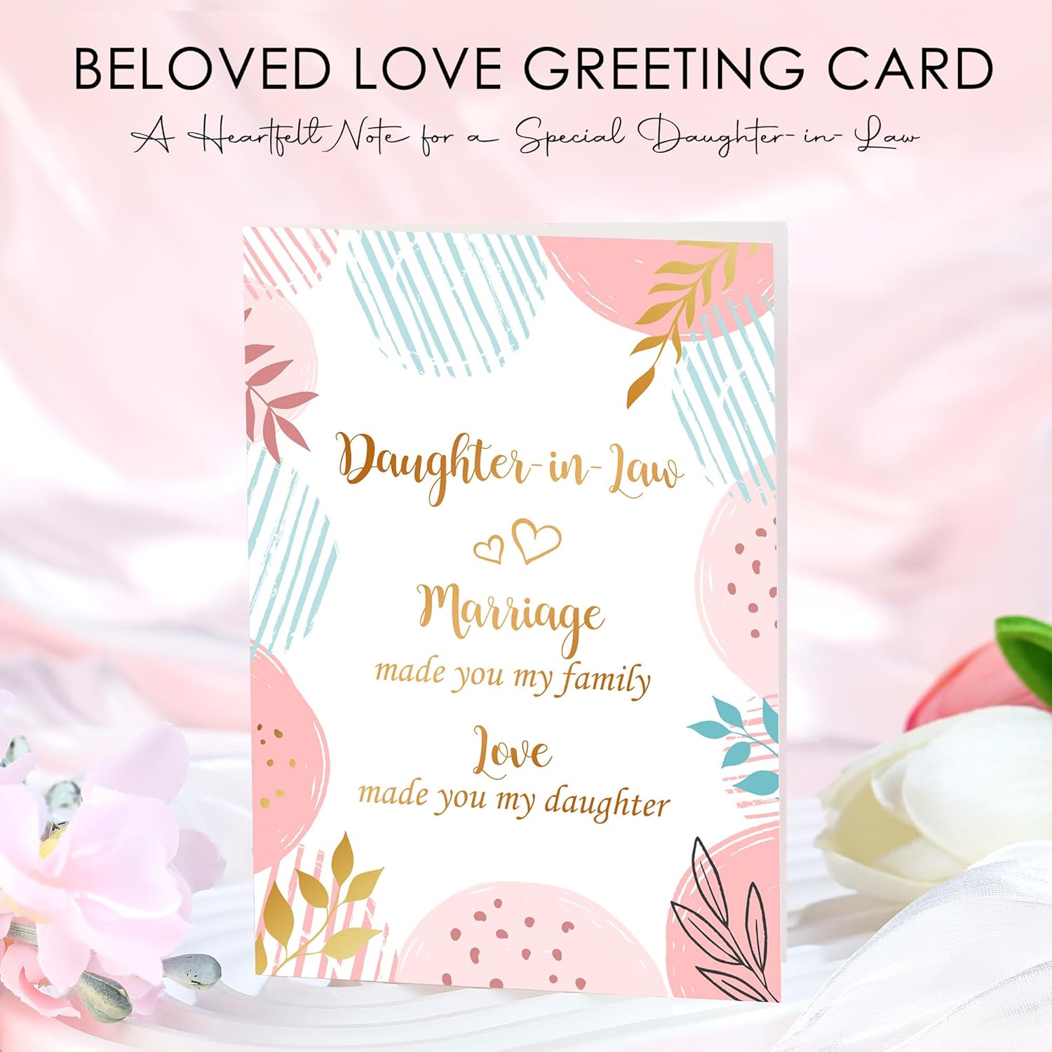 Saineron Daughter in Law Gifts from Mother in Law Future Daughter-in-Law Birthday Gifts Thoughtful Wedding Day, Anniversary, Happy Birthday Gift Includes Canvas Tote Bag, 16oz Glass Cup