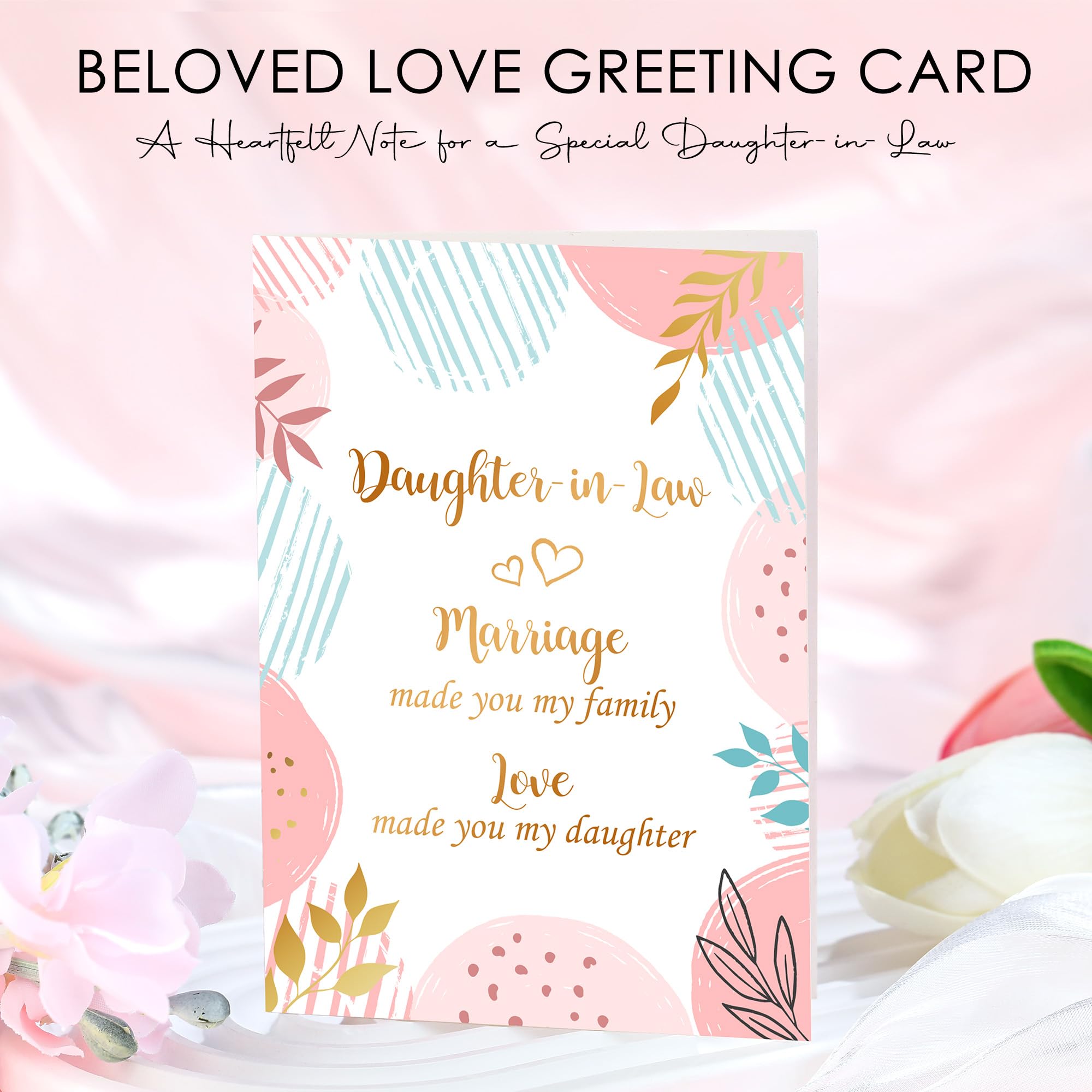 Saineron Daughter in Law Gifts from Mother in Law Future Daughter-in-Law Birthday Gifts Thoughtful Wedding Day, Anniversary, Happy Birthday Gift Includes Canvas Tote Bag, 16oz Glass Cup