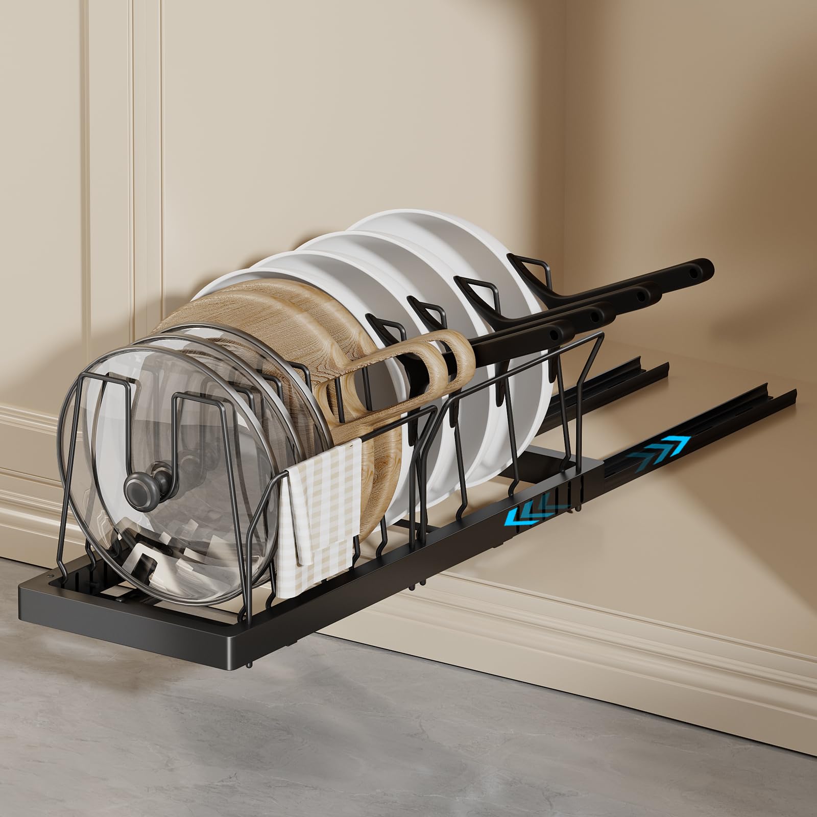 Photo 1 of Magheo Expandable Pull Out Pot and Lid Organizer