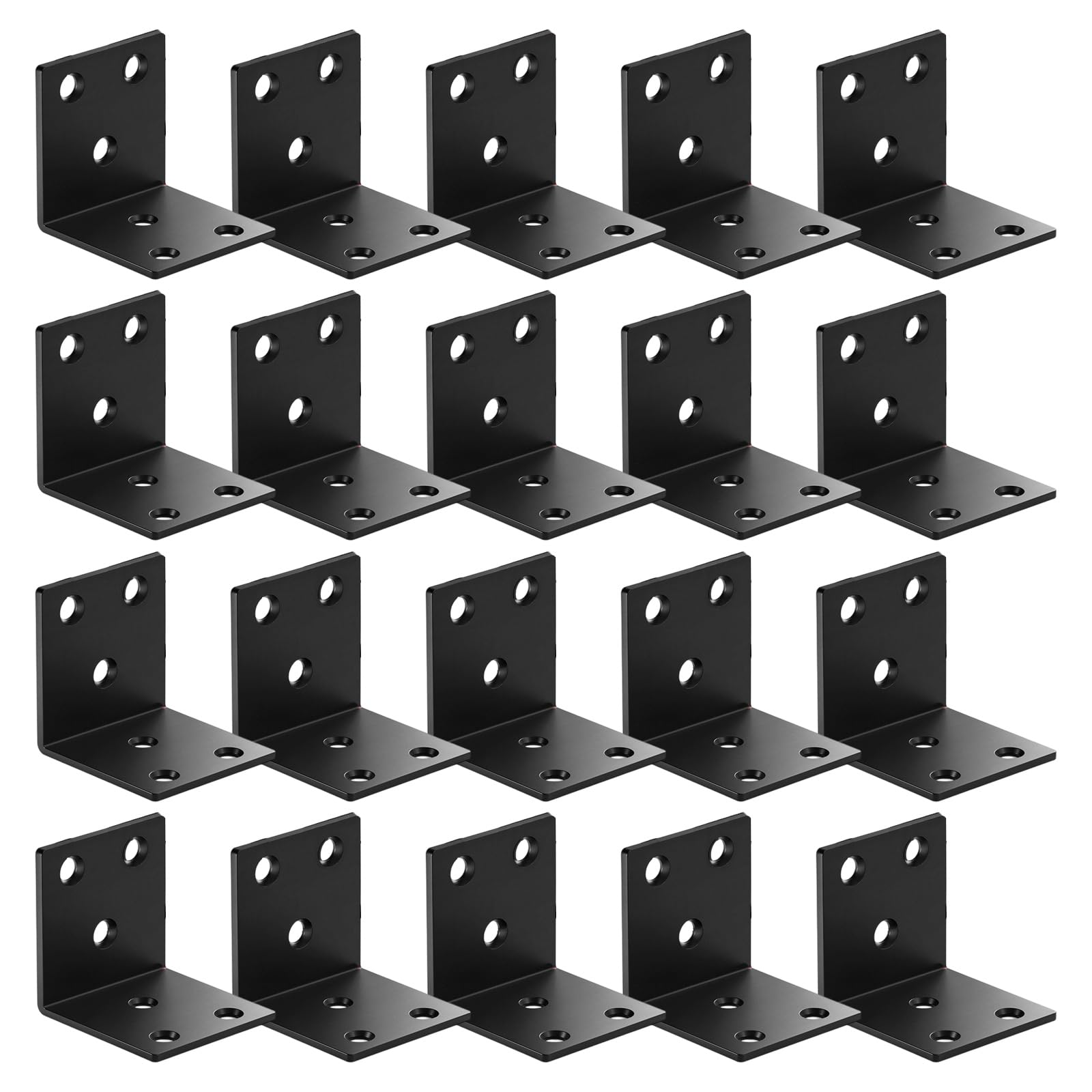 20 Thick Steel Corners Include Mounting Hardware For Bookshelf Frame Assembly. Thick L brackets for furniture are also included