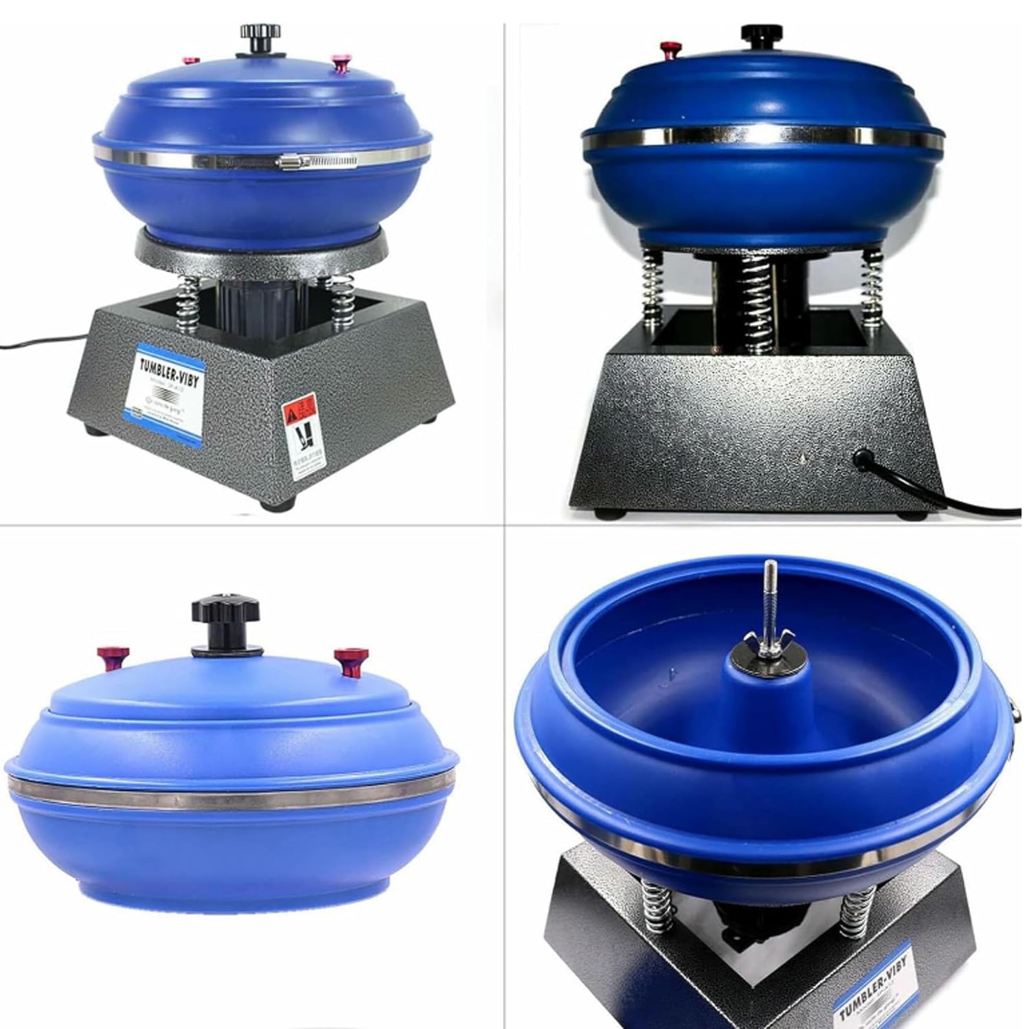 Buratto Vibrante,Lucidatrice per Gioielli con Buratto Magnetico, Buratto Elettrico da 6,2 L, Macchina per Lucidatura di Piccole Parti Metalliche, a Basso Rumore