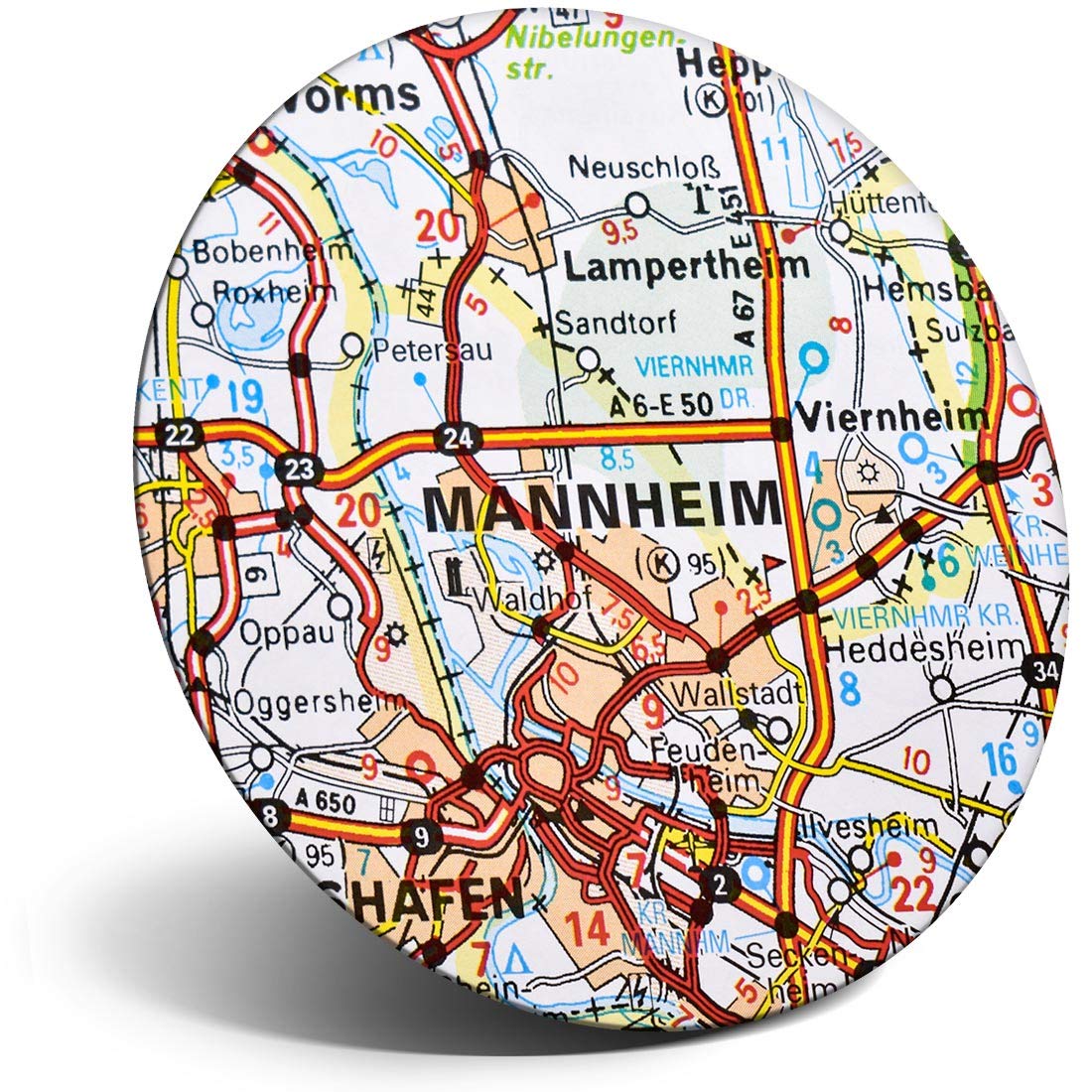 Destination Vinyl Ltd Magnet For Refrigerator, Fridge - Mannheim City Germany German Travel Map For Office, Cabinet And Whiteboard, Magnetic Stickers, 45671