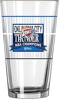 Logo Brands Oklahoma City OKC Thunder NBA Champions Official 16 oz. Roster Pint Beer Glass