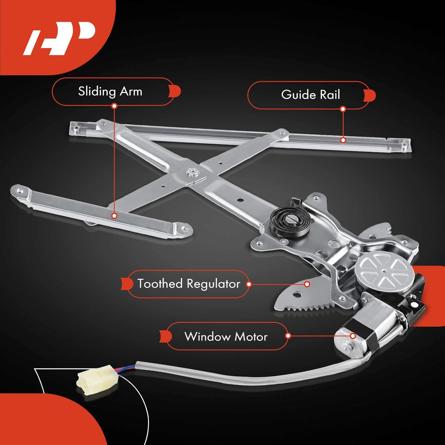 A-Premium Electric Power Window Regulator with Motor Compatible with Scion xB 2004-2006 Wagon Front Passenger Side