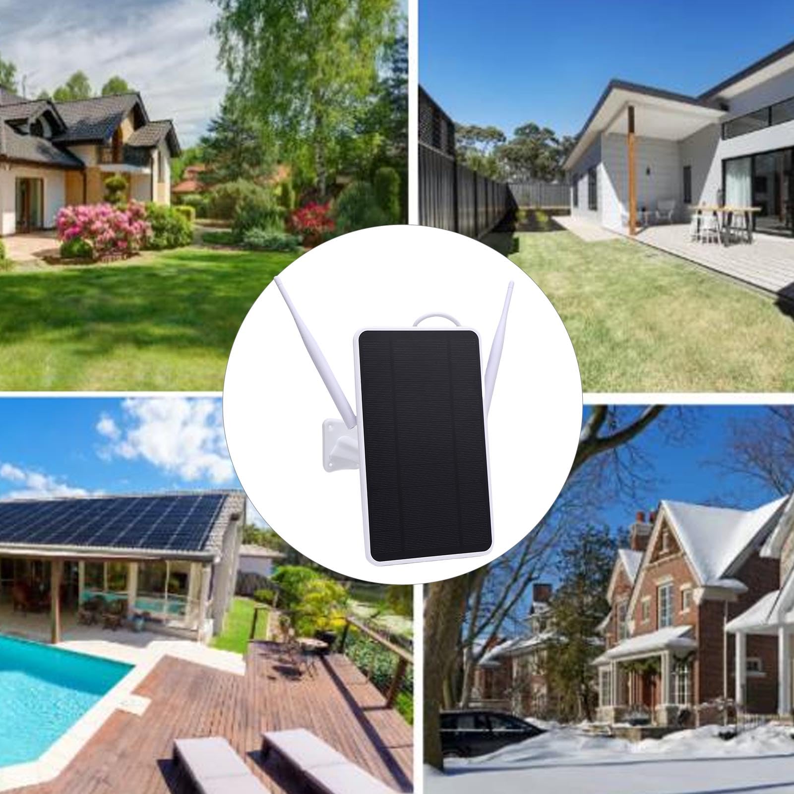 Modem Router Ad Energia Solare da 6 W, Ripetitore WiFi LTE 4G IP66 con Batteria da 12000 MAh e Slot per Scheda SIM, per Fattoria da Campeggio All'aperto (Versione europea)