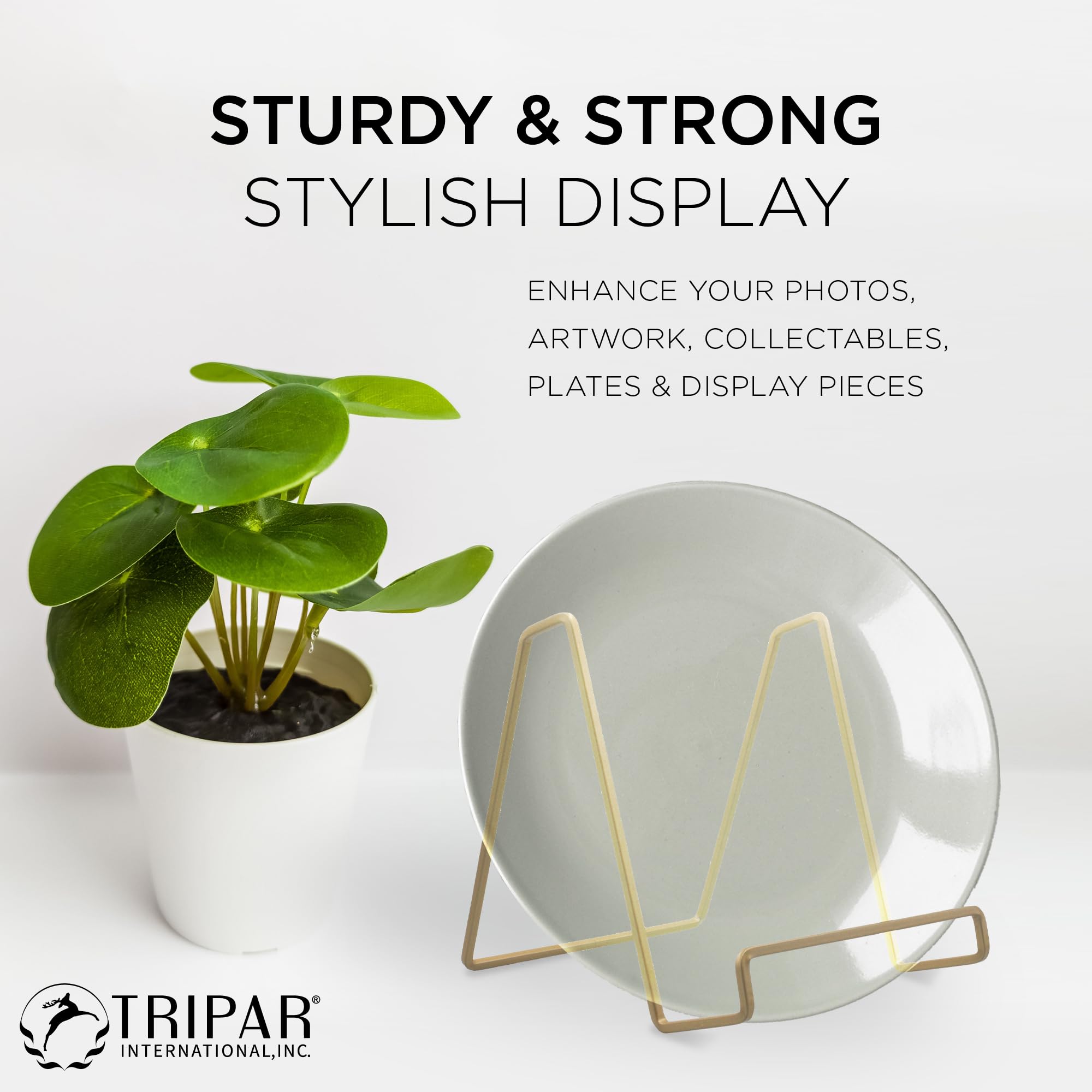 4 Goldene Draht-Staffeleien Für Teller, Bilder & Kunst – Stabil, 10,2 Cm, Ideal Für Tischdekoration