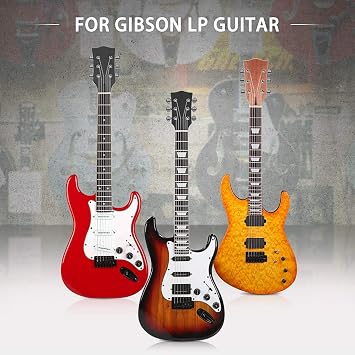 Alnicov Gibson LP Guitar Neck Replacement 22 Frets Black Gloss 2