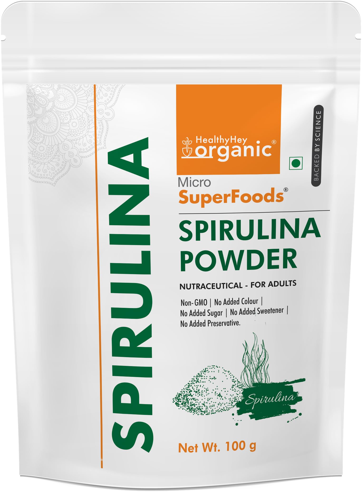 HealthyHey Organic Spirulina Powder Micro Superfoods, Rich in Protein, Vitamins & Minerals - 100 g (B088FFV6YV) Amazon Price History, Amazon Price Tracker