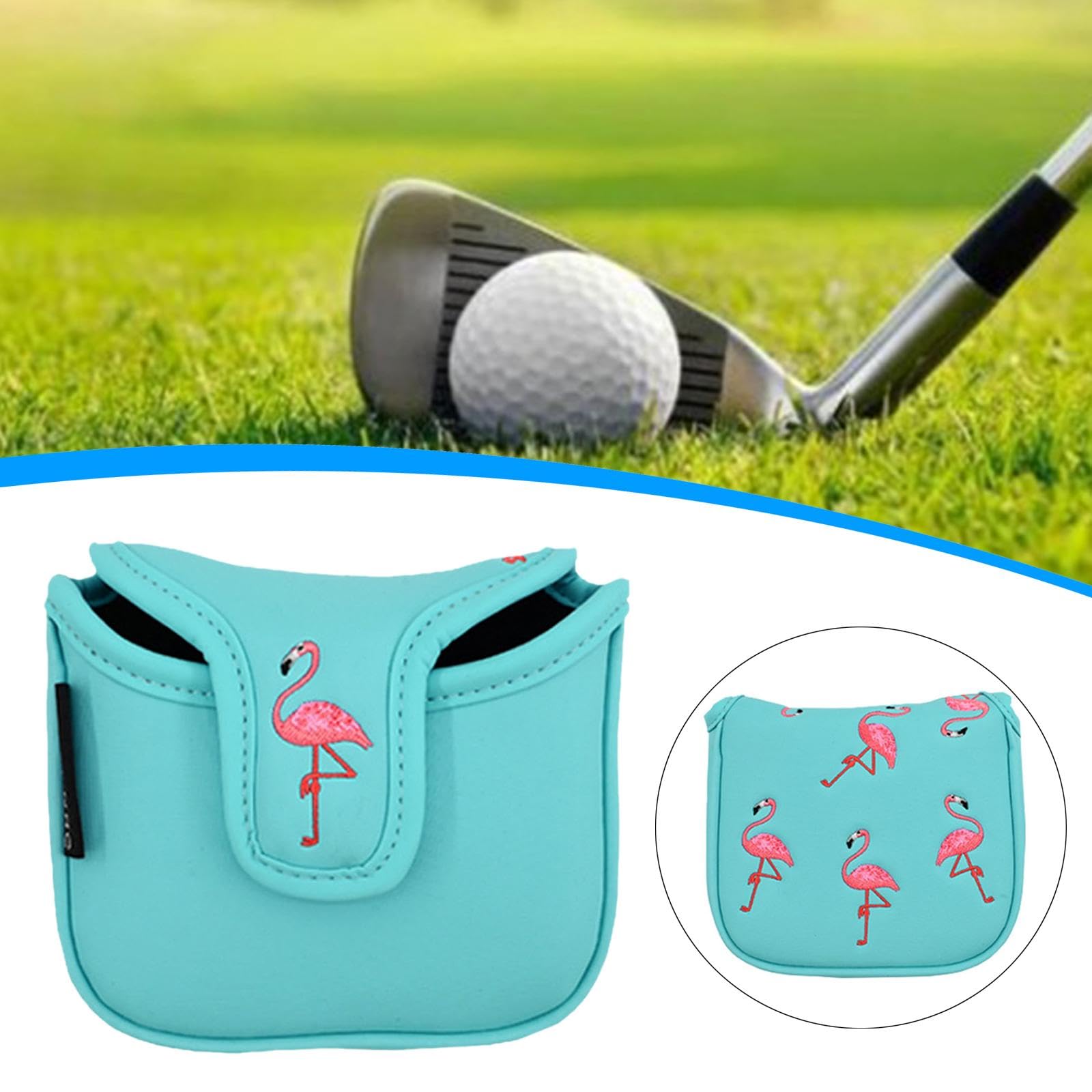 Golf Mallet Putter Headcover Club Kopf Schutz PU mit Magnetverschluss Und Weichem Futter für Damen für Outdoor Nutzung Freizeit