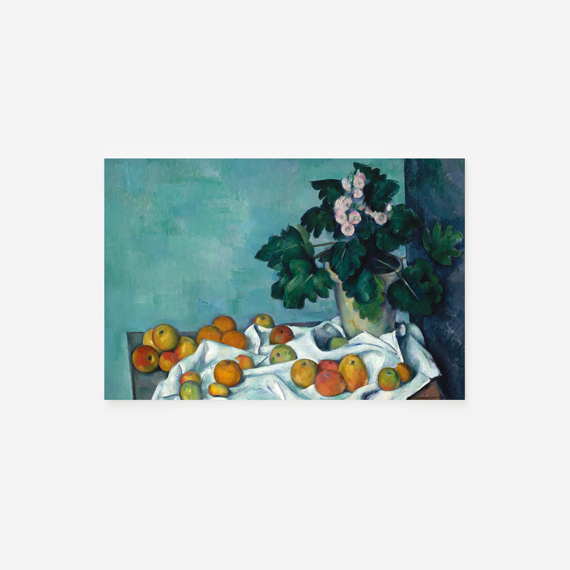 Paul Cezanne Still Life With Apples And A Pot Of Primroses