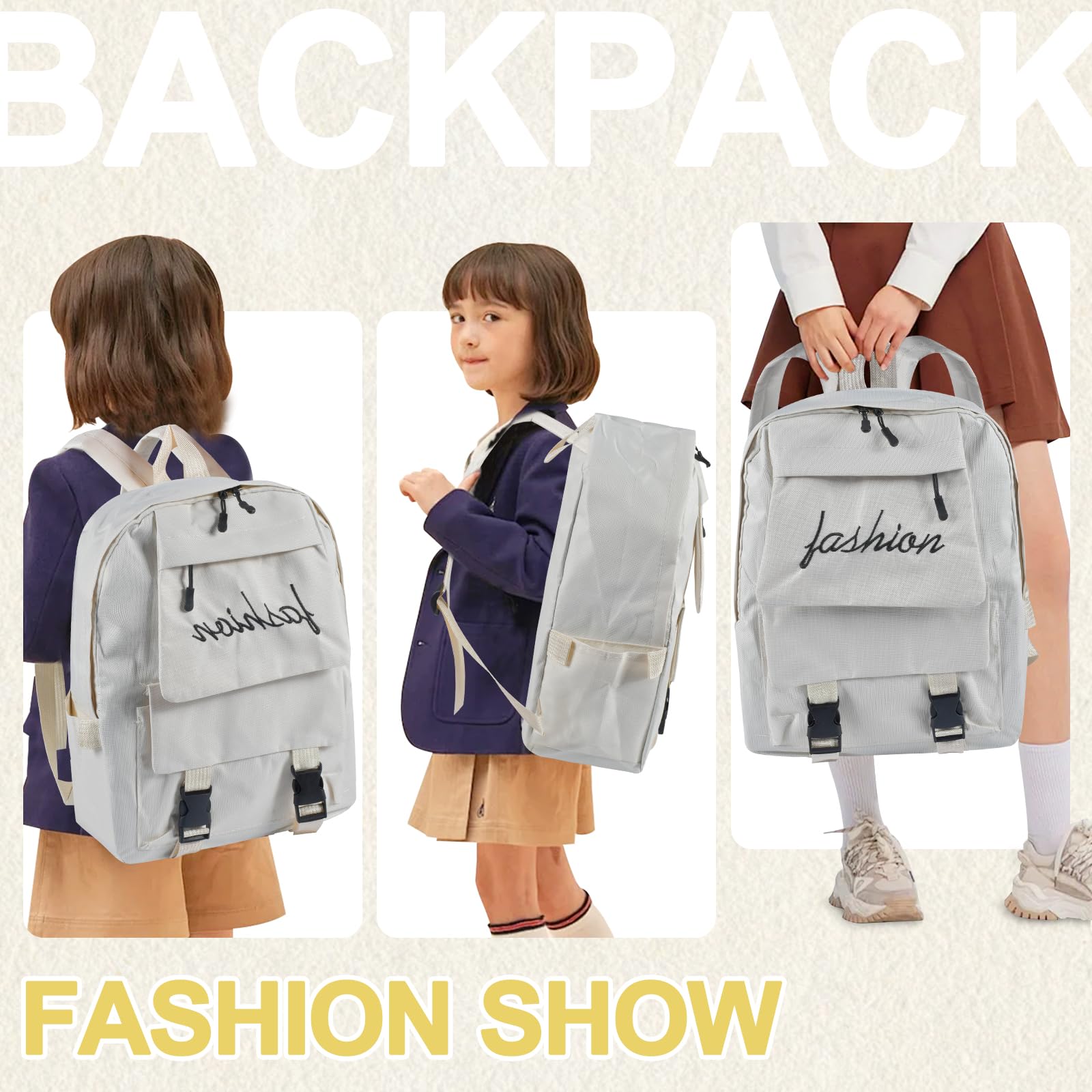 Wffeila Zaino per la scuola, per ragazze, adolescenti, zaino impermeabile, zaino da 15,6 pollici, zaino da donna, per escursioni, università, scuola e ufficio