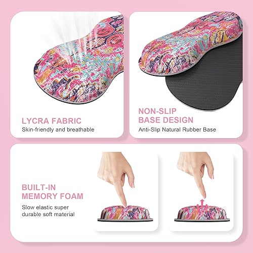 Miniatura 4 de iLeadon Juego de alfombrillas de escritorio, alfombrilla de mouse con reposamuñecas + reposamuñecas para teclado + alfombrilla grande para mouse +