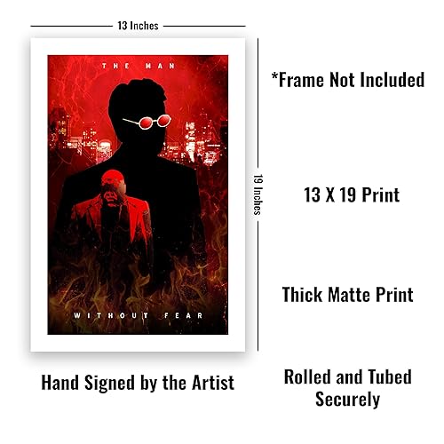 Miniatura 2 de Daredevil - The Man Without Fear - 13x19 Original Minimalist Art Poster Print