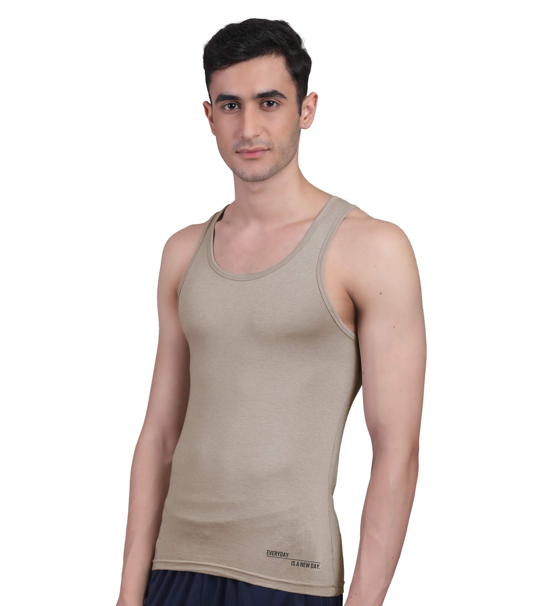 freecultr Vest for Men | Bamboo Sleeveless Super Soft Round Neck Gym Comfort Vests | Workout Regular Fit Innerwear | Breathable Sando with Long Hemline | Pack of 1 for Ultimate Comfort-picture-36