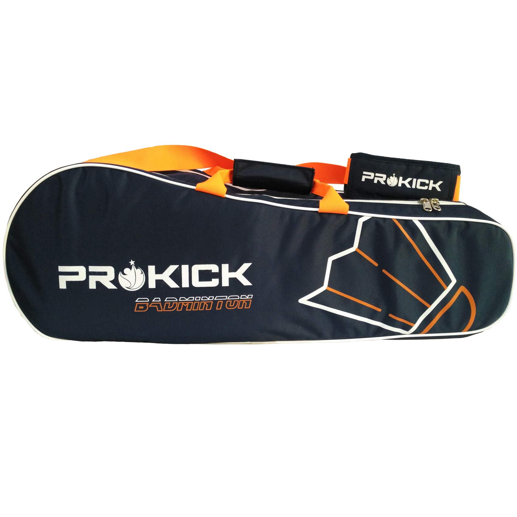 Prokick Neon Series 900D Polyester Nylon Badminton Kitbag with Double Zipper Compartments - Navy/Neon Orange (B07Q2JTQR2) Amazon Price History, Amazon Price Tracker