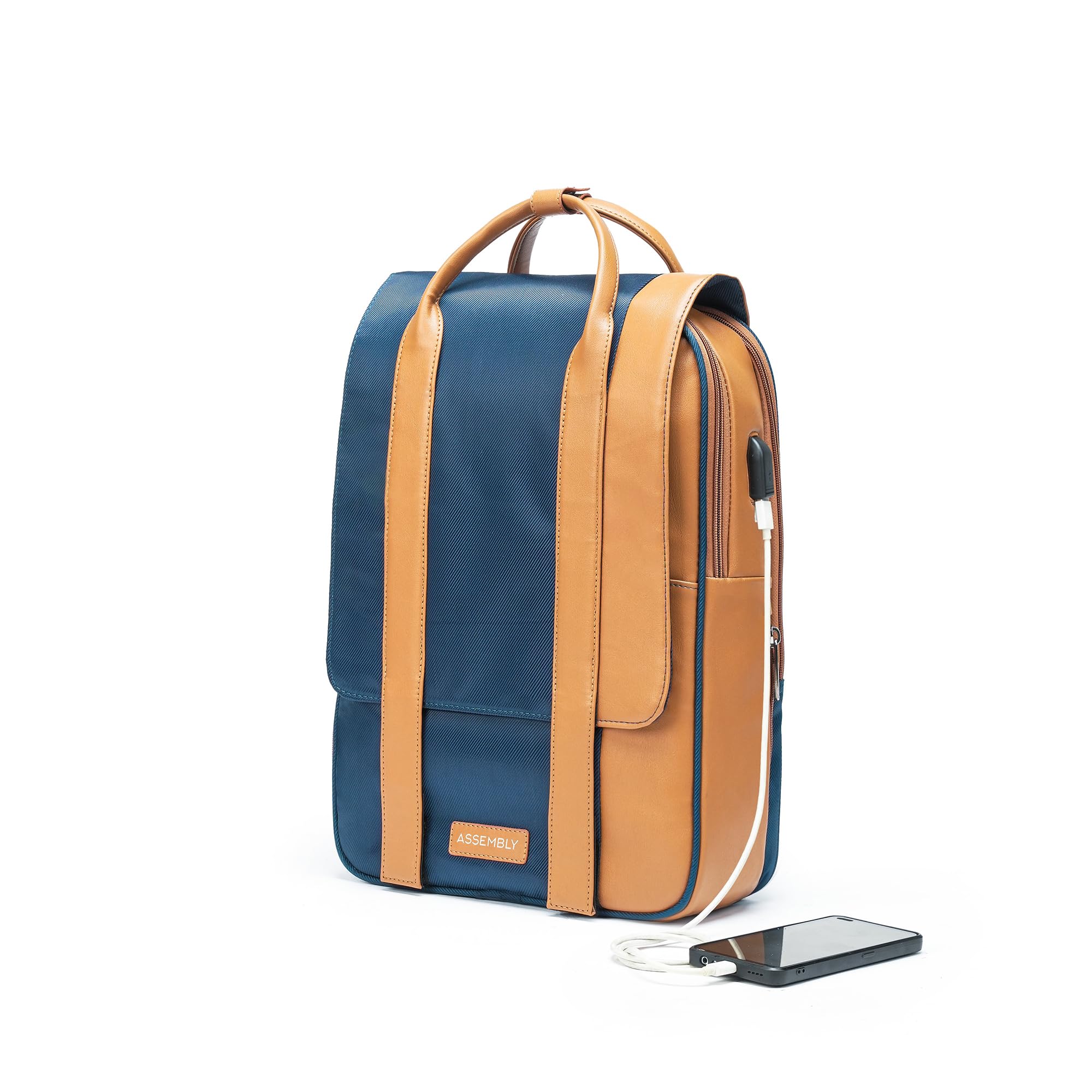 THE ASSEMBLY Travel Backpack With Laptop Compartment & Organiser Pockets | 15.6 Inches Laptop Backpack With Usb Charging Port For Men & Women - Echo (Blue) (B0CHMXBB6G) Amazon Price History, Amazon Price Tracker