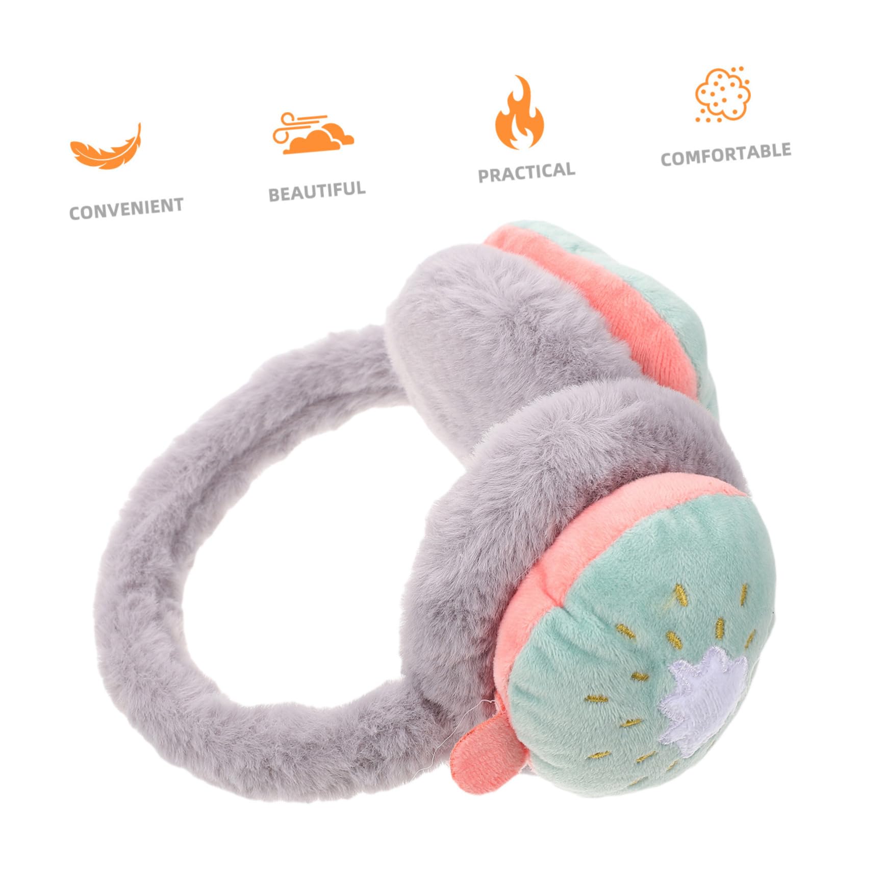 NOLITOY 2Pcs Lovely Winter Earmuffs for Women and Plush Ear Covers for Cold Weather Adorable Pineapple and Warm Ear Protectors for Outdoor Use