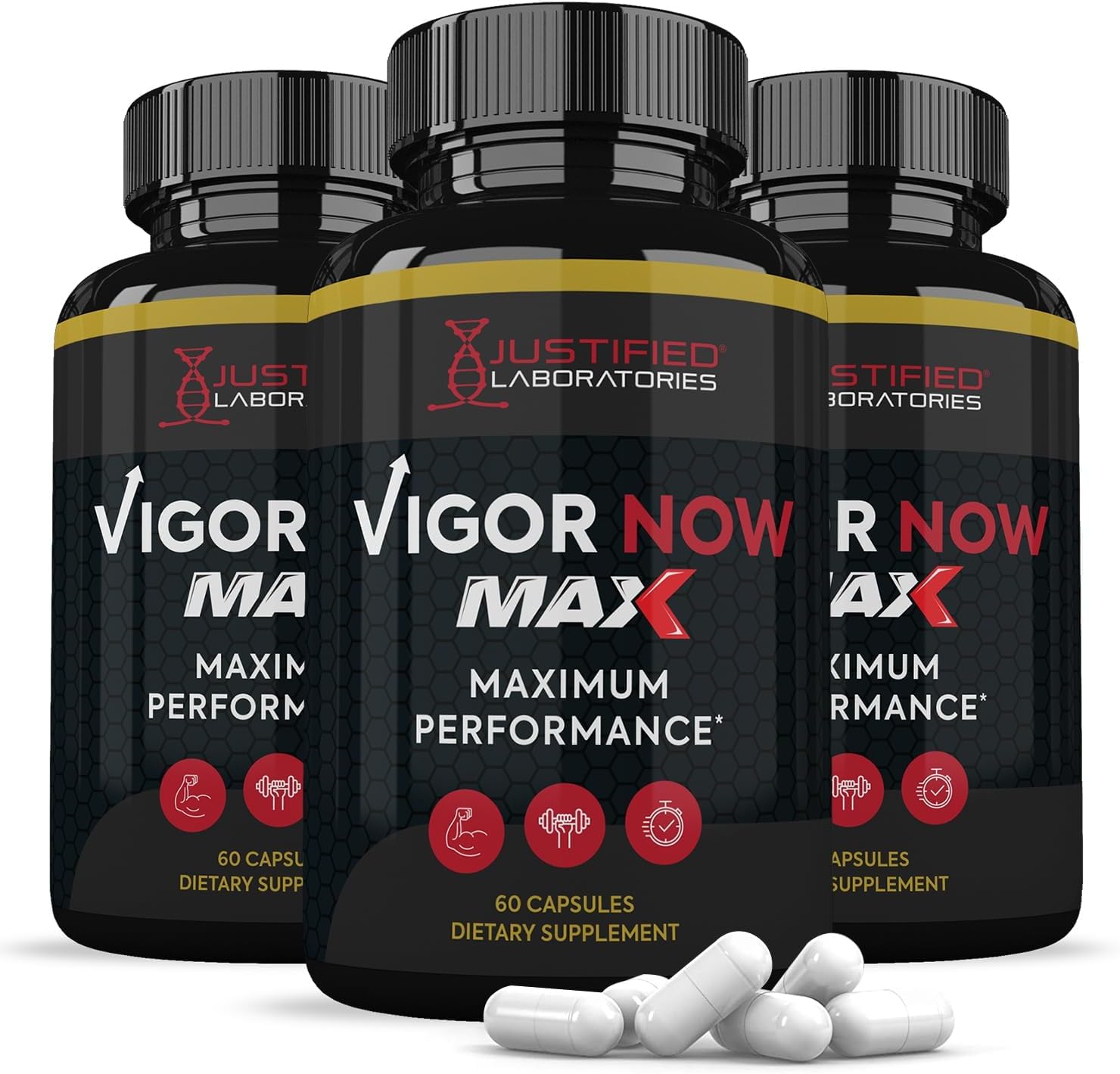 (3 Pack Vigor Now Max 1600MG Advanced Men's Health Formula 180 Capsules