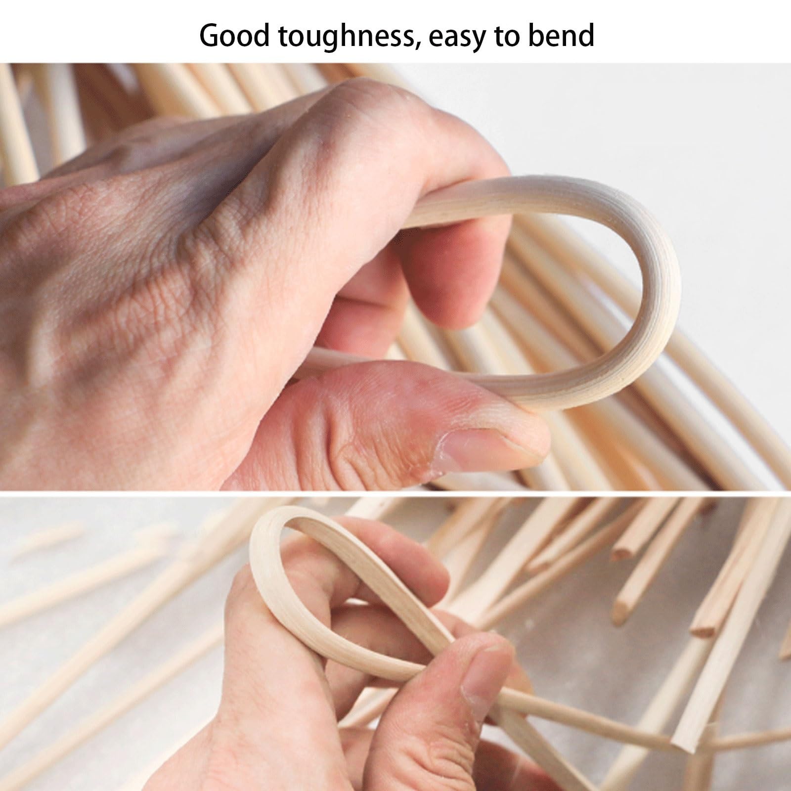Rollo Ratán Natural, Rollo de Ratán, 250/500g Médula de Ratán, Rollo de Mimbre Trenzado para Trenzado Manualidades, Cestería, Beige Mimbre Rollo, Ratan Natural por Metros(2.0mm,500g)