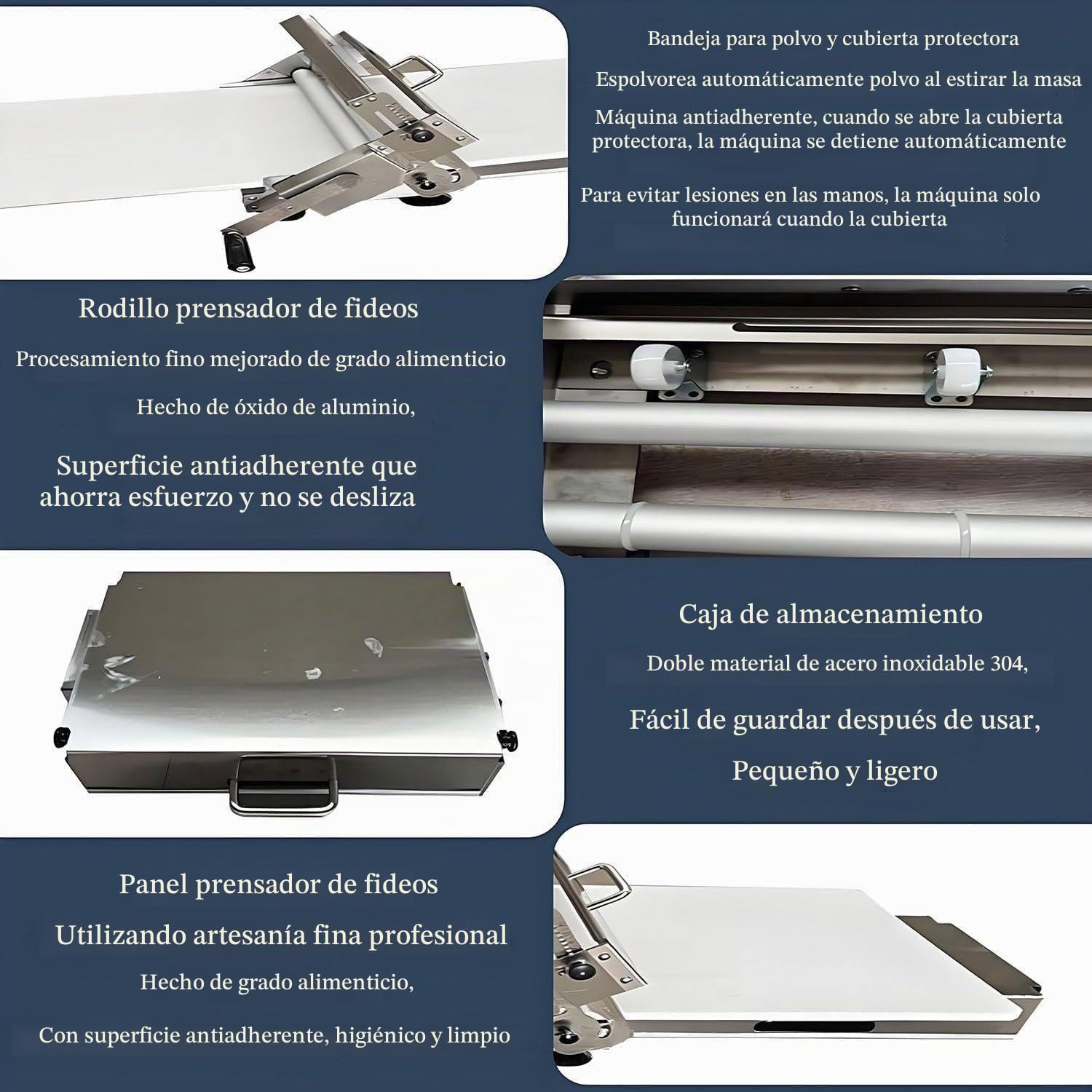 Laminadora de Masa Manual, Máquina para Hojaldre con Grosor Ajustable 0.5-27mm, para Cruasanes, Pizza y Pasta, Uso Profesional en Panadería y Doméstico para Fondant y Mazapán