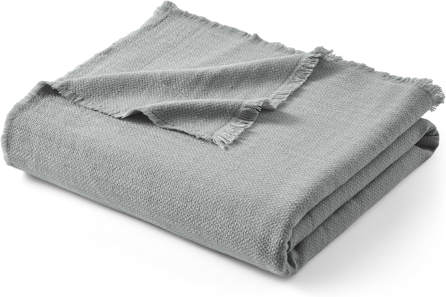 REDKISS Light Gray Throw Blanket - 60"x80" Twin Size Blankets, Ultra Soft and Breathable, Anti-Static, Cozy, Lightweight Blanket for Couch and Bed, All-Season Home Decor Gift for Men & Women