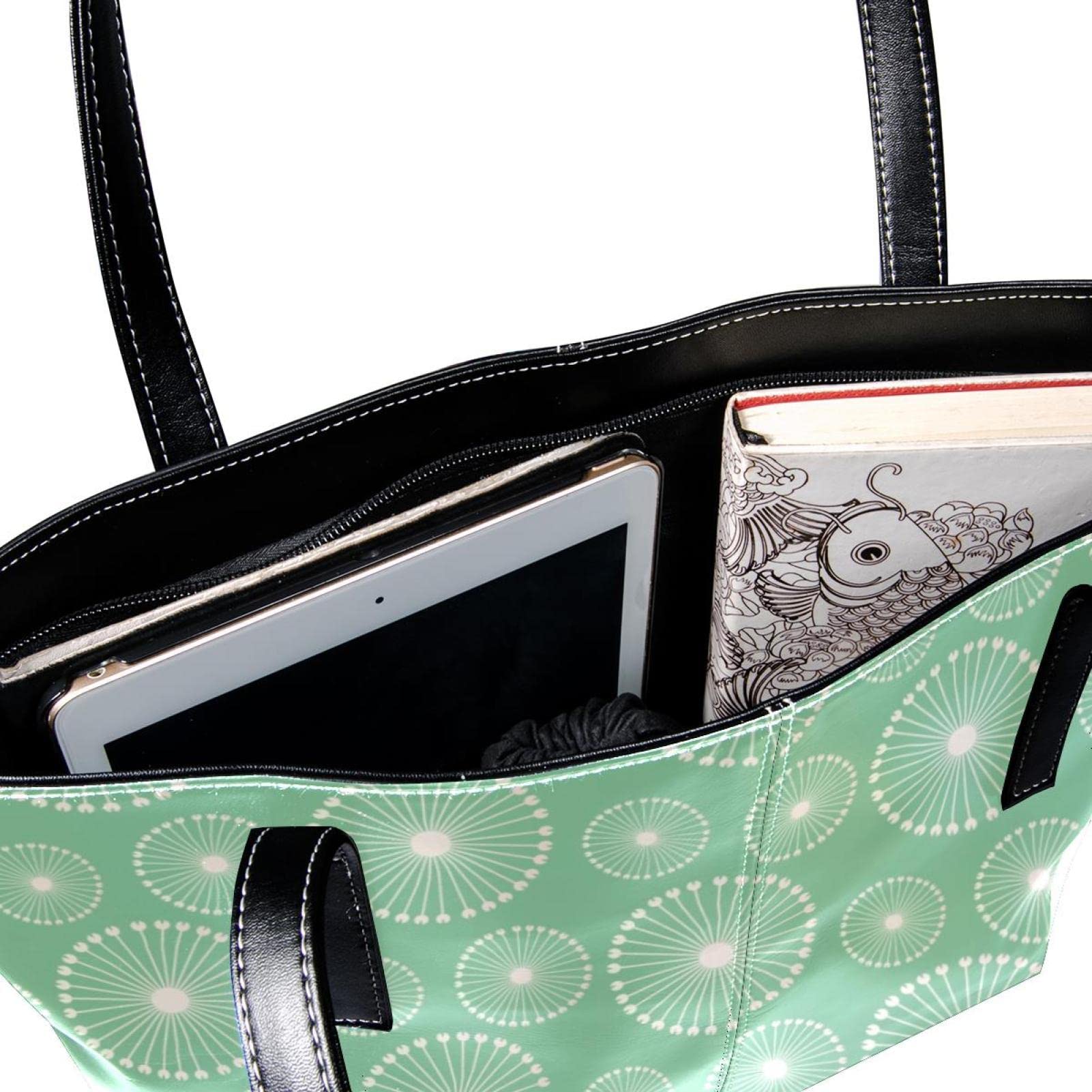 Bolso de hombro ligero casual para la escuela, bolso de mano para profesores, bolso de mano con diseño geométrico de diente de león, Varios colores