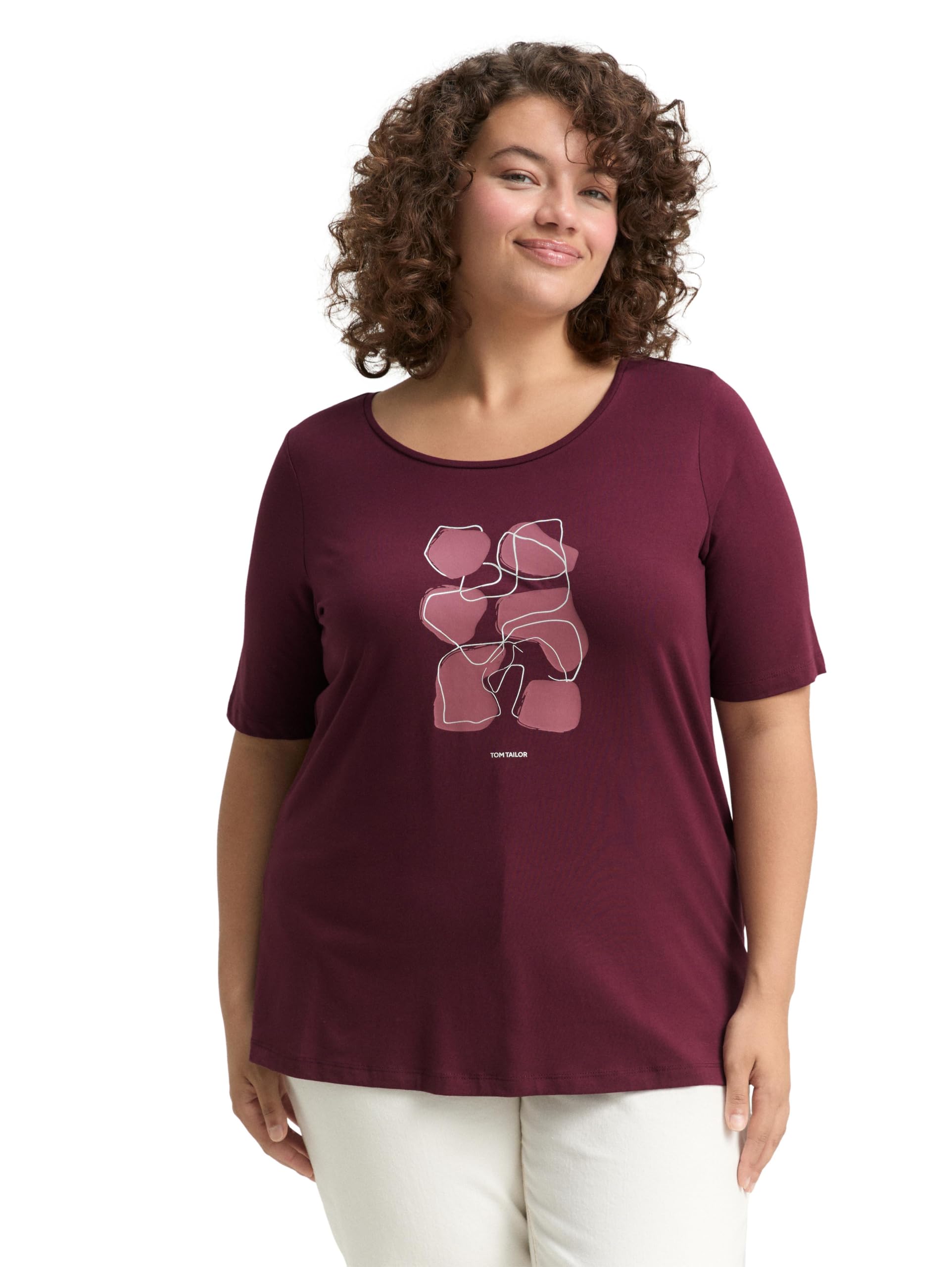 TOM TAILOR Damen Plus Size - T-Shirt mit Print