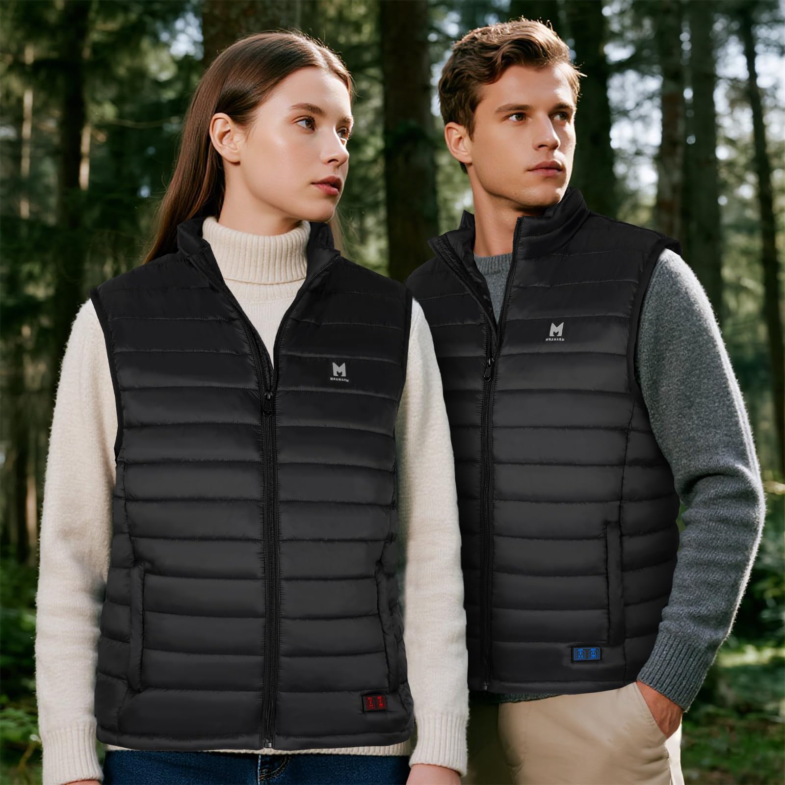 Gilet riscaldato, leggero, elettrico, riscaldato, per uomo e donna, 6 zone di riscaldamento 3