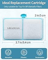 Vista 2 de Pawfly Cartucho de filtro para Top Fin EF-S Element y BF5 BETTAFLO, cartucho de filtro EF-S de repuesto para pecera (paquete de 3)