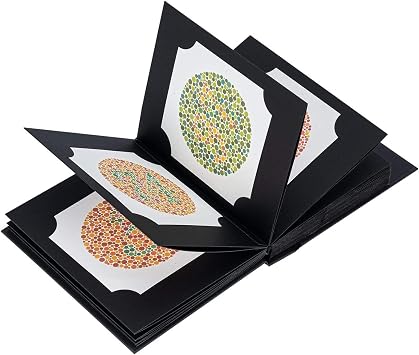 Ishihara Test Chart Books, Color Vision Test Book with 38 Plate, Distinguish Between Colorblind Patients, Hidden Numbers and Category Design, for Ophthalmology, Optical Shop, Clinic