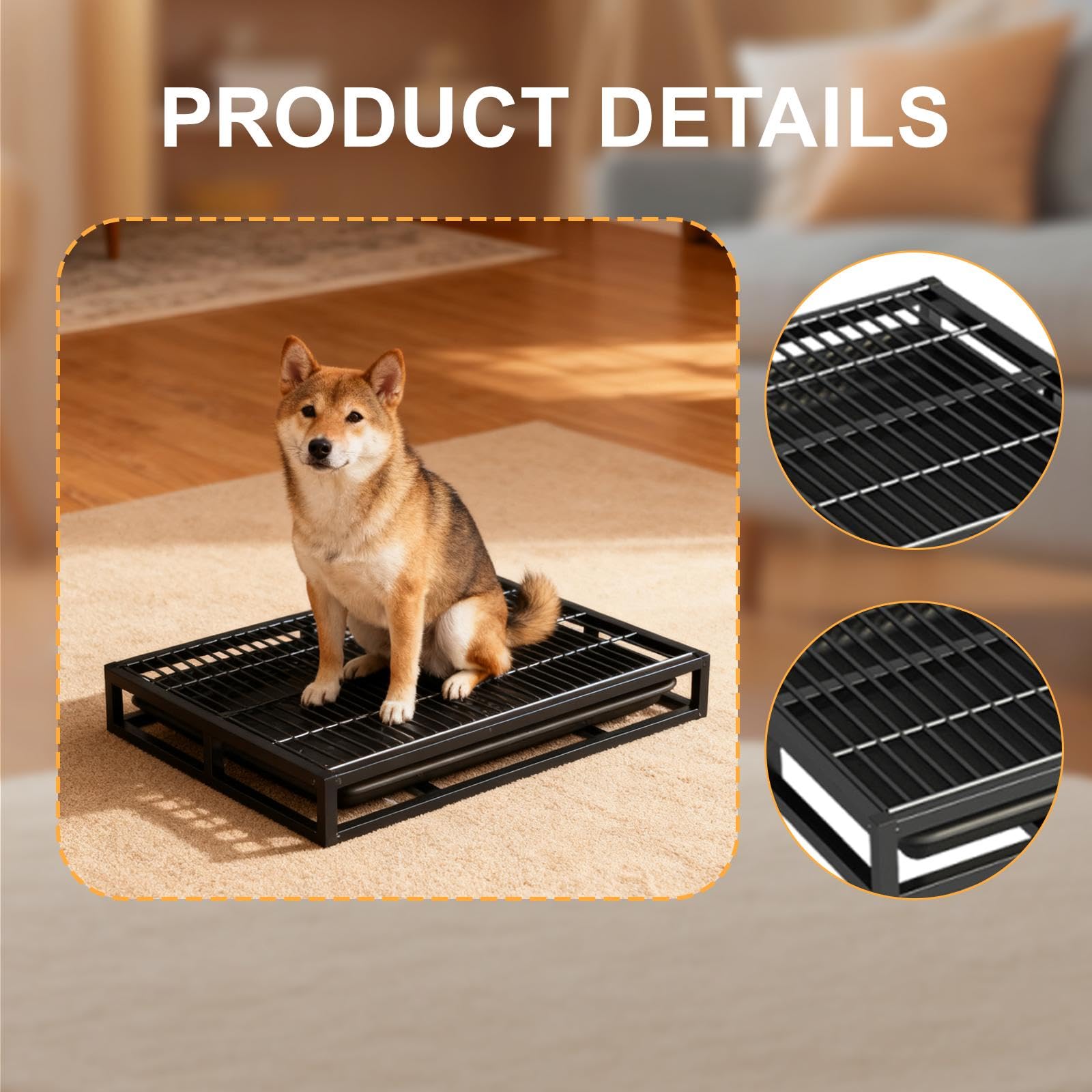 Bandeja Sanitaria para Perros, Orinal para Mascotas, a Prueba de Fugas, Cómodo, Higiénico, Ideal para El Hogar.