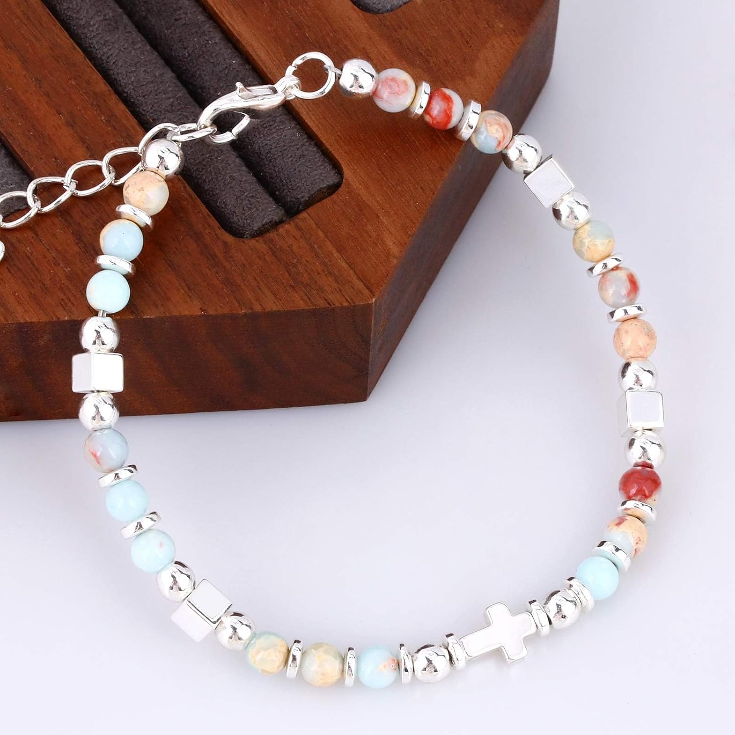 Beaded Bracelets for Women, Inspirational Natural Gemstone Bracelets Graduation Mothers Day Christmas Birthday Gifts for Mom, Daughter, Granddaughter, Wife, Sister, Best Friend - Image 2