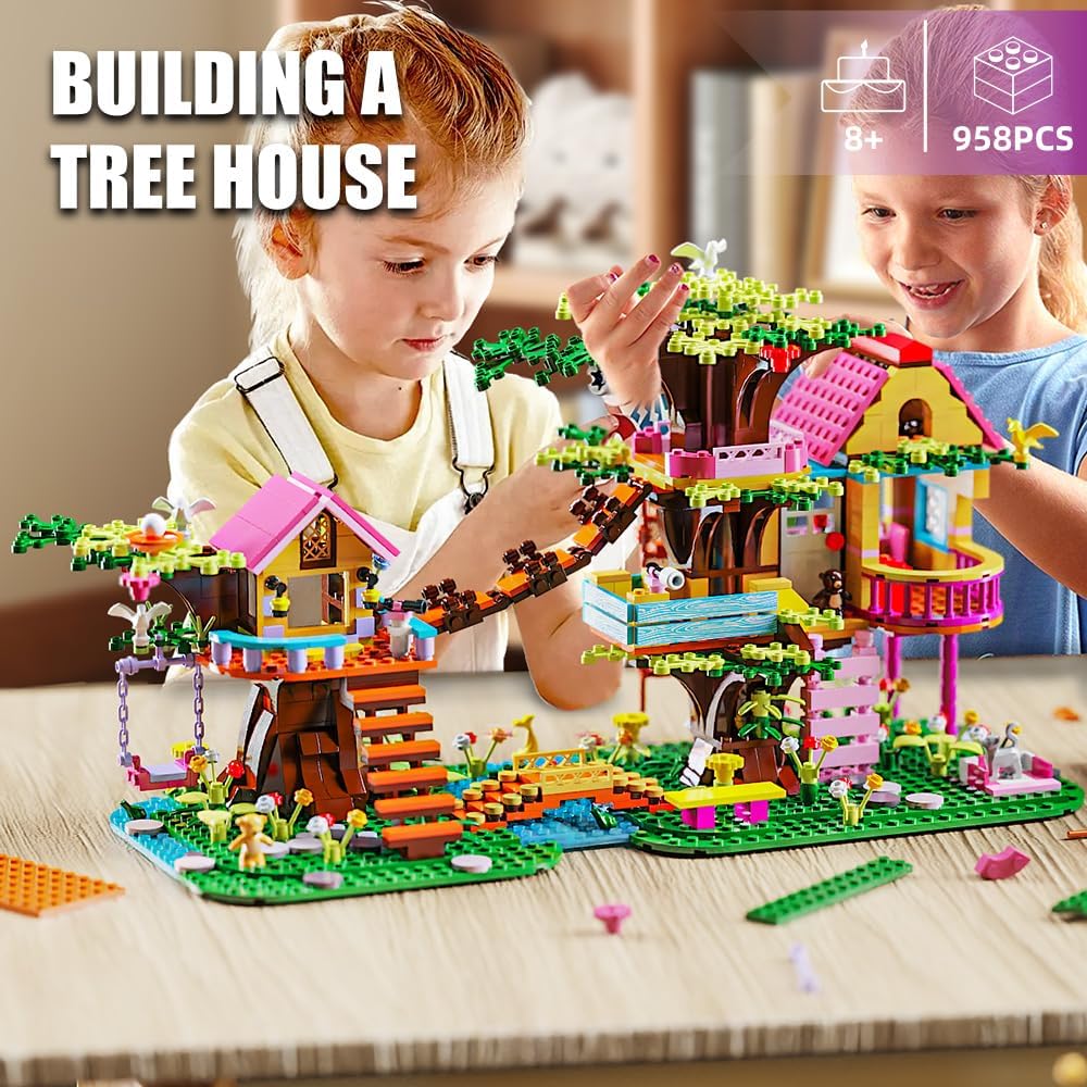 Creative Tree Building Block Set,958pcs Mini Brick Toy for Kids Girls Age 10 11 12 14 - Image 7
