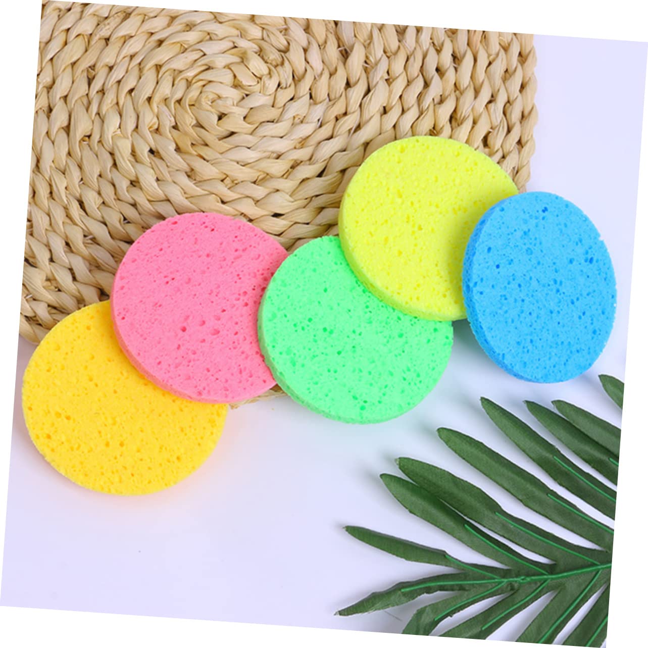 Ipetboom 150pezzi Spugne Per Makeup e Detergente Esfolianti Colorati Legno Pulpa Per Struccare e Spessore