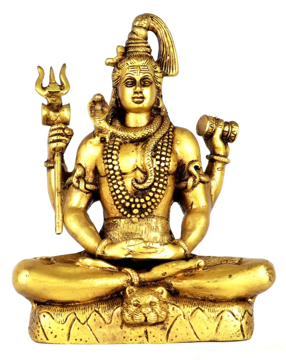 Statue Shiva laiton Padmasana Shiva-04 idée cadeau spirituel unique
