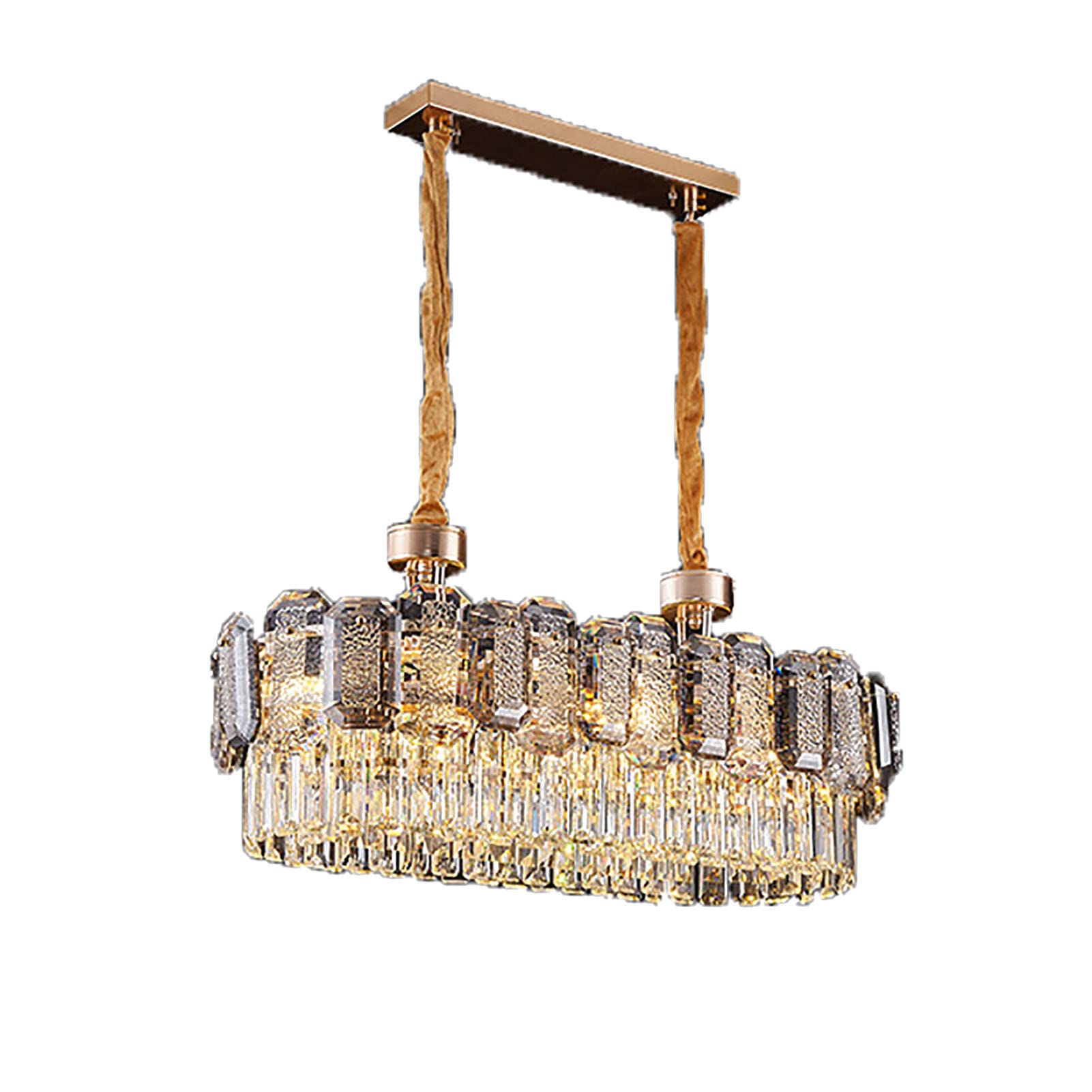 Para Living Comidas Dormitorio Lámpara De Salón,E14 Nórdico Ligero Lujo Cristal Candelabro,Creativo Alto-final Cristal Candelabro-Dorado. 80 * 30 * 35cm
