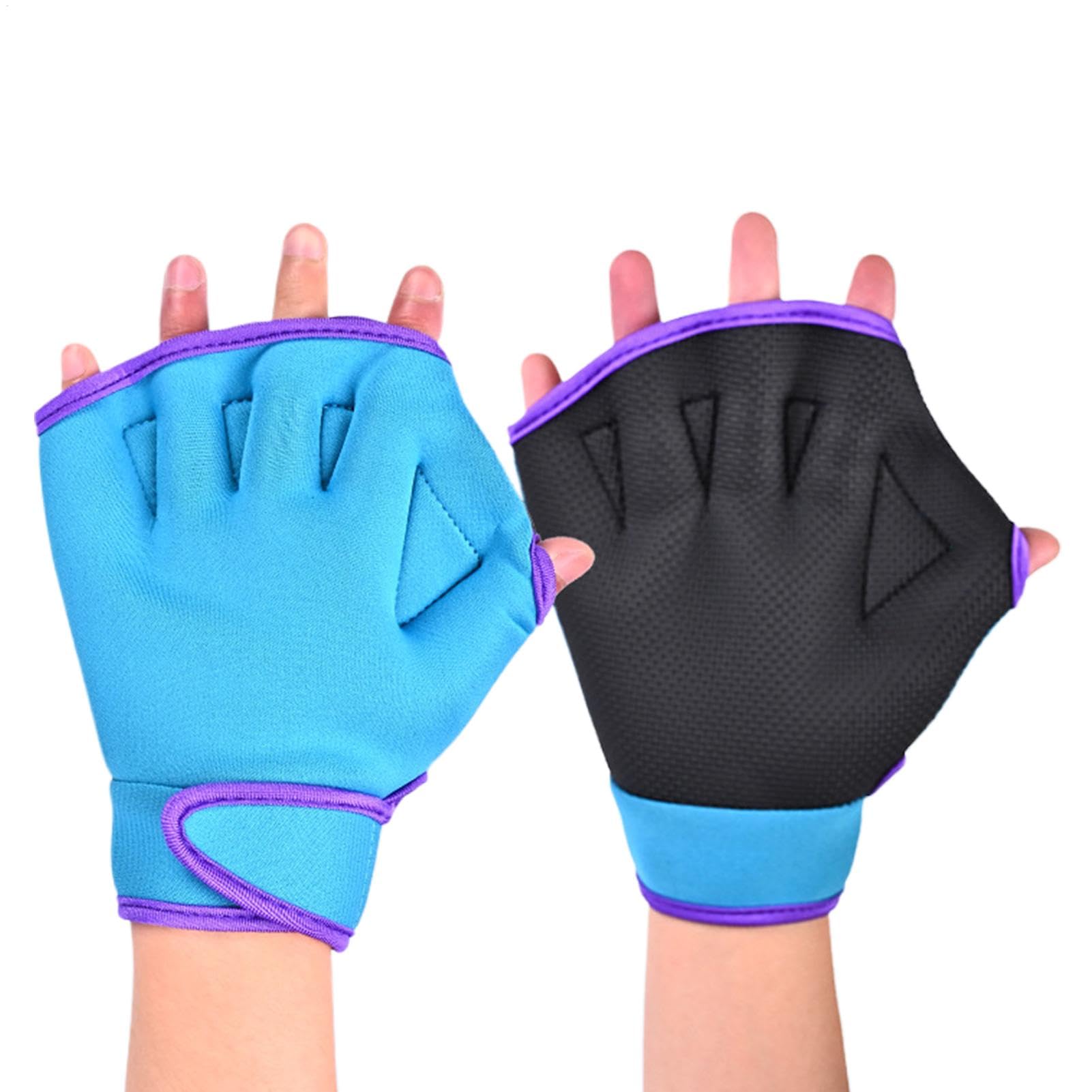 Swim Gloves for Women,Webbed Gloves Aquatic Mittens | Swim Training Water Diving Gear, Rubber Mittens No Fading for Men Women Children