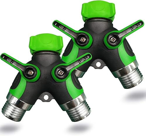 Divisor de manguera de jardín, divisor de manguera de 2 vías, divisor y manguera resistente, divisor de grifo para uso en exteriores e interiores,