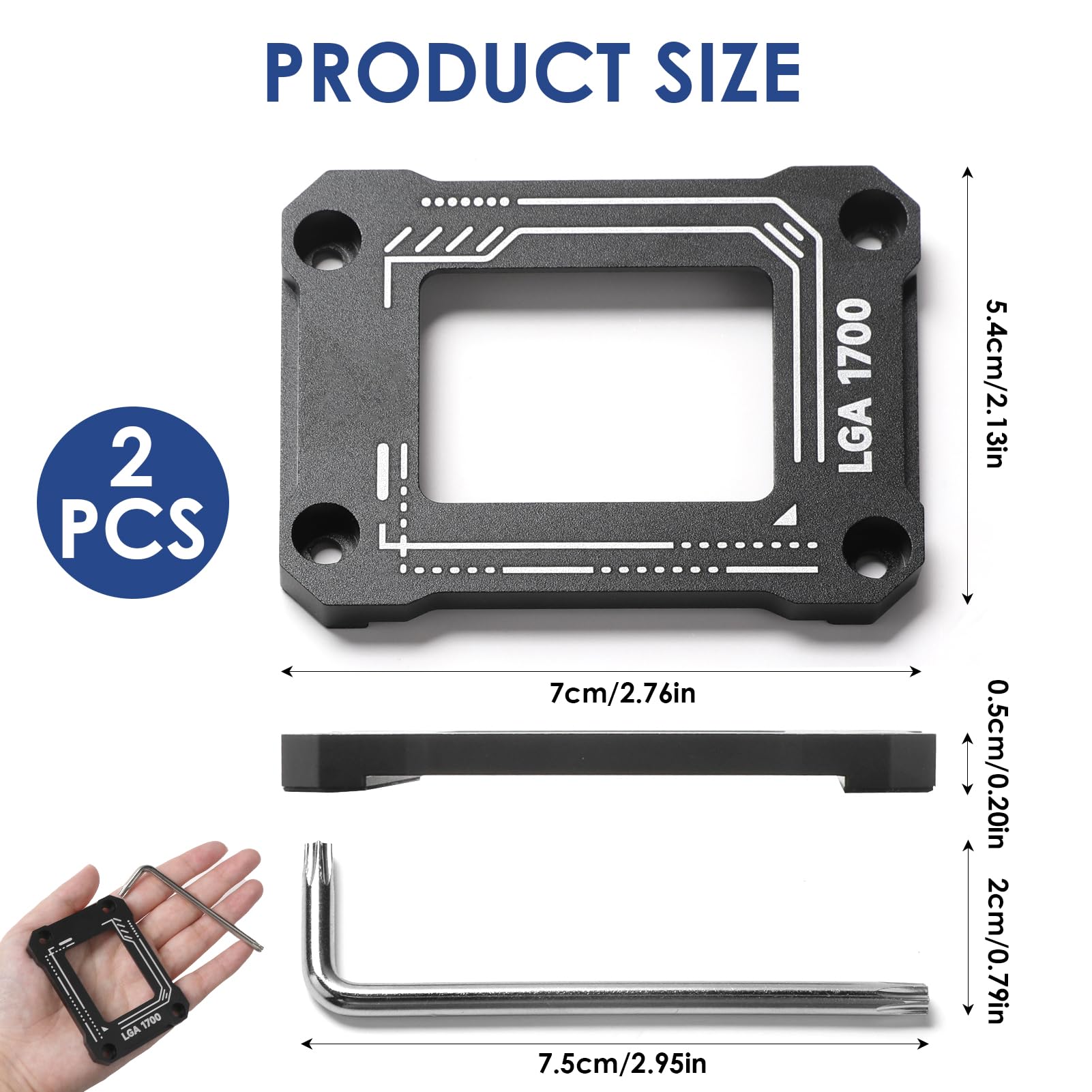 Fissatore Anti-Flessione CPU LGA1700 - Per Intel 12a-15a Generazione, In Lega Di Alluminio - Foto 13