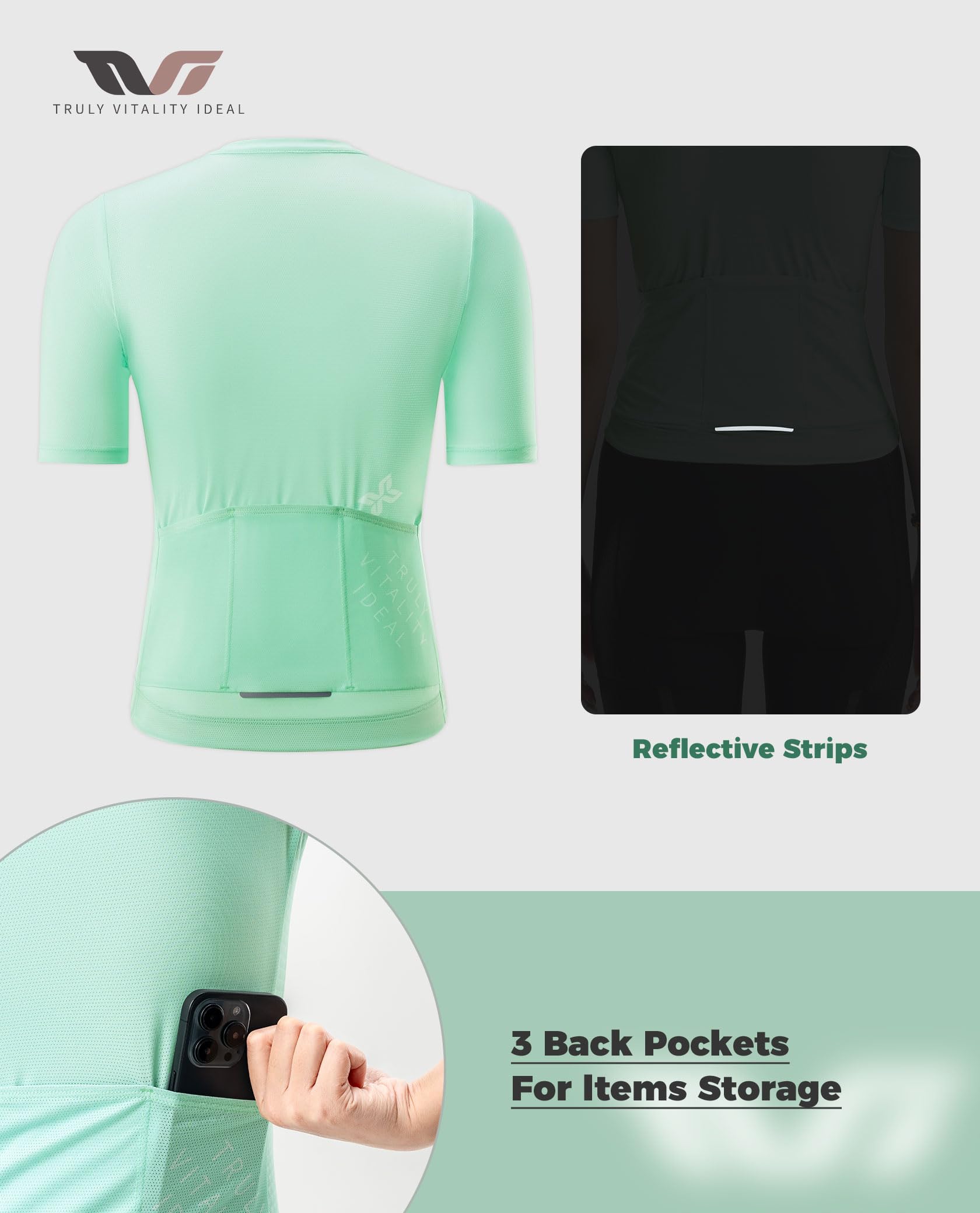 ROCKBROS TVI Radtrikot Damen Kurzarm Atmungsaktiv | Fahrradtrikot, Fahrradbekleidung, Cycling Jersey, Sportshirt, Sommer, für Rennrad Mountainbike Frauen