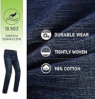 Vista 4 de ILM Pantalones de Motocicleta Dirt Bike para Hombres CE Blindados Equipo de Conducción de Motocross Jeans Motocicleta Aventura Touring Pantalón Azul