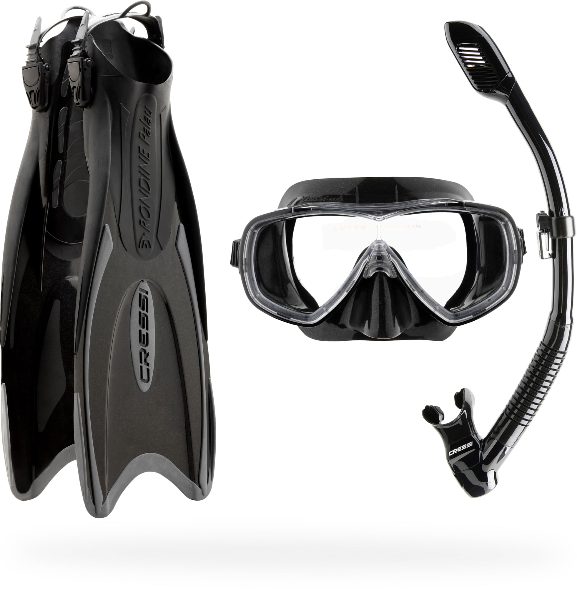 Cressi Adult Light Weight Premium Travel Snorkel Set - Mask Fins Made in Italy - Palau Set: by Cressi, Quality Since 1946