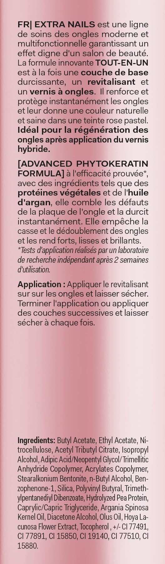 Long4Lashes Extra Nails utwardzacz do paznokci, 10 ml, wzmacniająca podstawa, utwardzacz do paznokci i lakier do paznokci, do regeneracji i manicure w domu