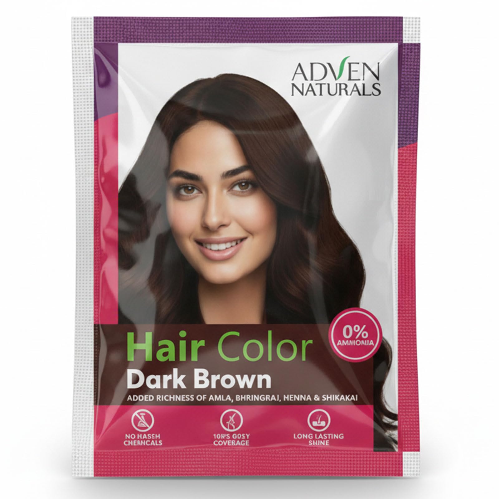 Adven Naturals Brown Hair Colour 6x20g | Herbal Hair Colour with Arnica, Amla, Bhringraj, Jaborandi, Henna & Shikakai | Gentle, Nature-Inspired Formula for Soft & Healthy-Looking Hair | Suitable for Sensitive Scalp | Ammonia Free-image-17